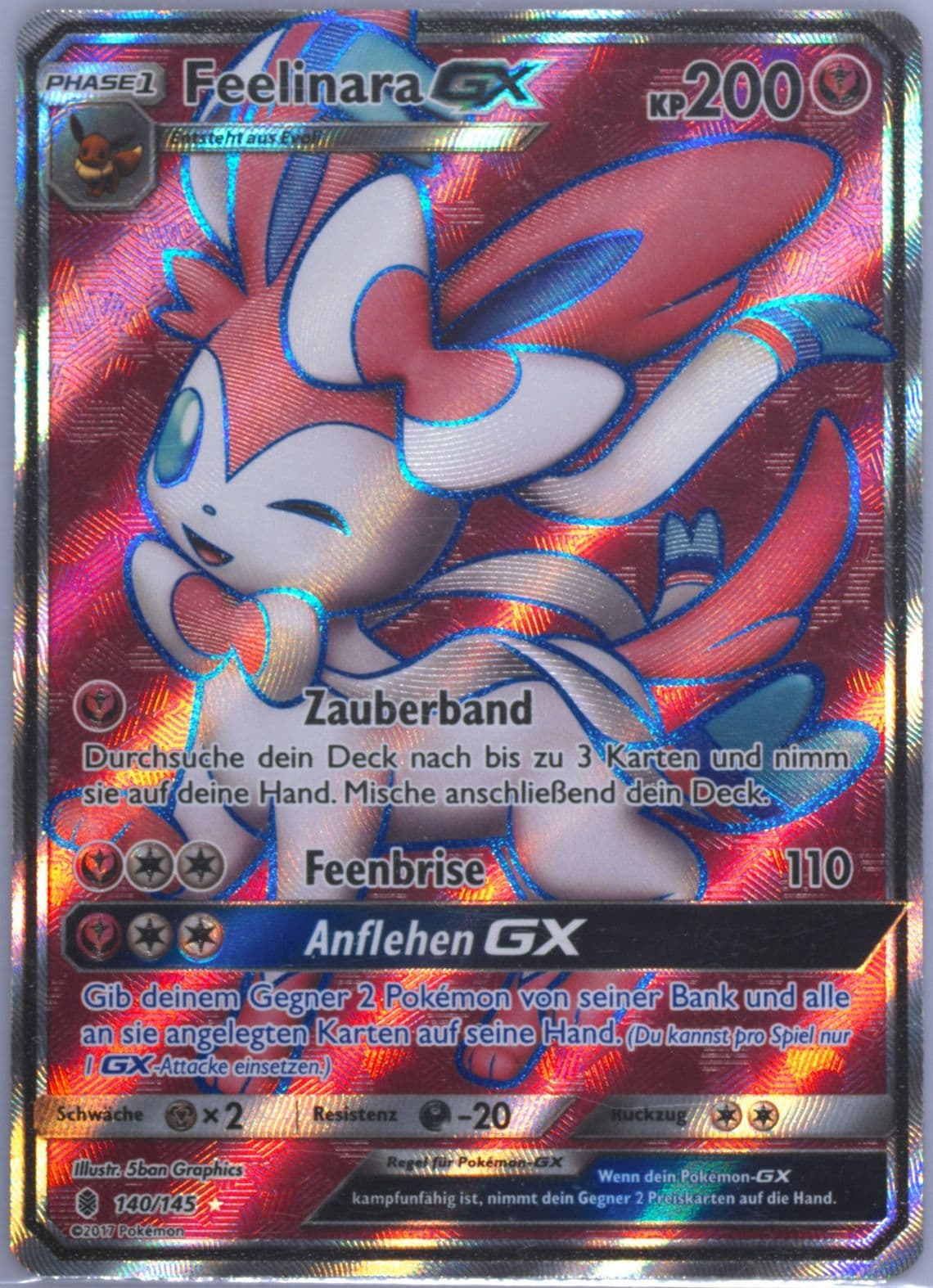 Full Art/Feelinara GX German (140) 2017 Pokemon Sun & Moon Guardians Rising