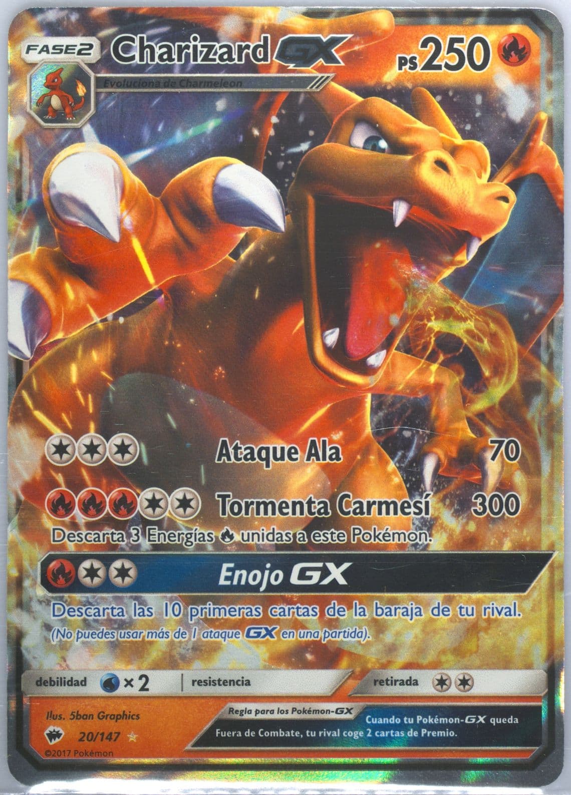 Charizard GX Spanish (20) 2017 Pokemon Sun & Moon Burning Shadows
