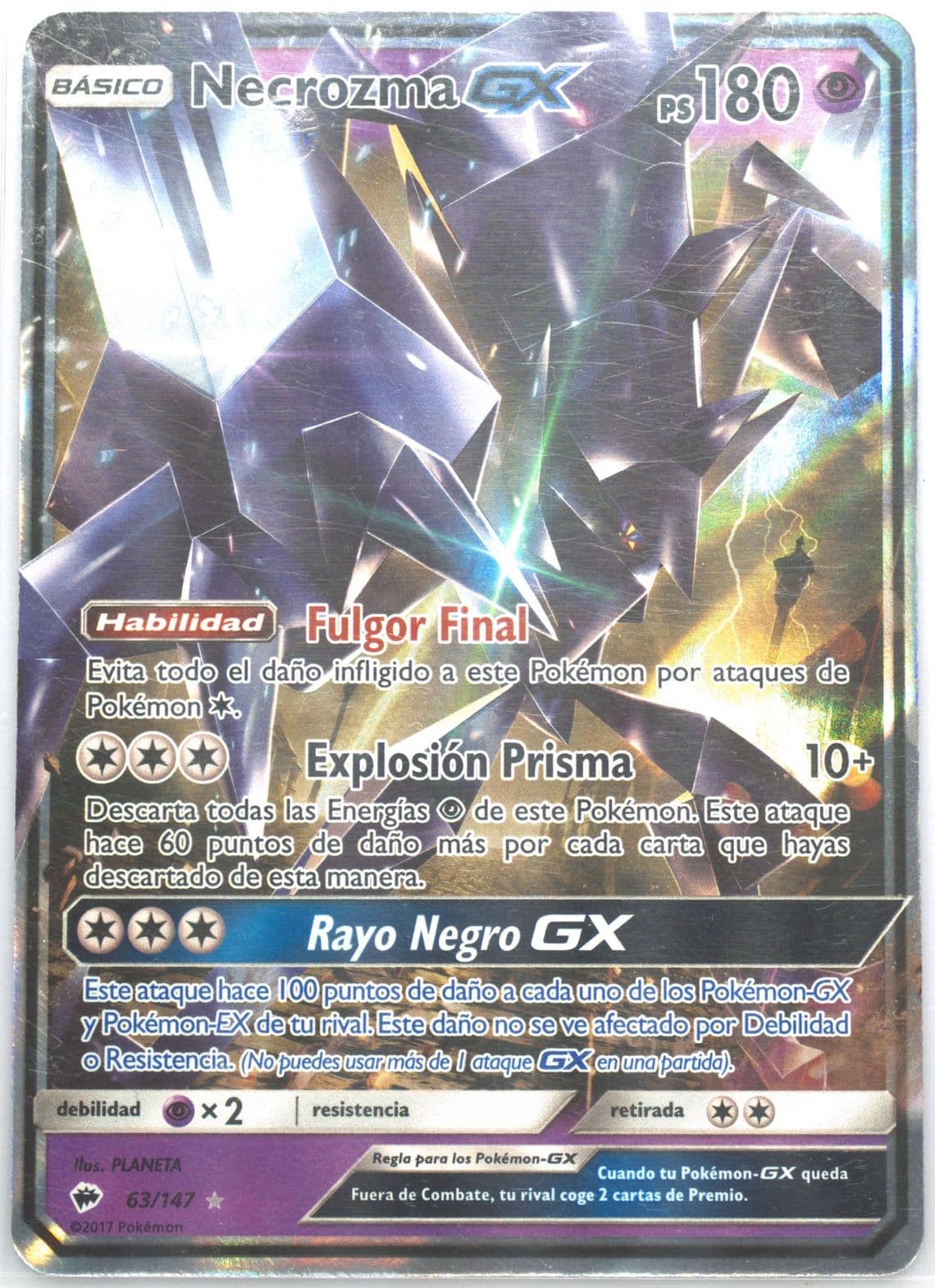 Necrozma GX Spanish (63) 2017 Pokemon Sun & Moon Burning Shadows