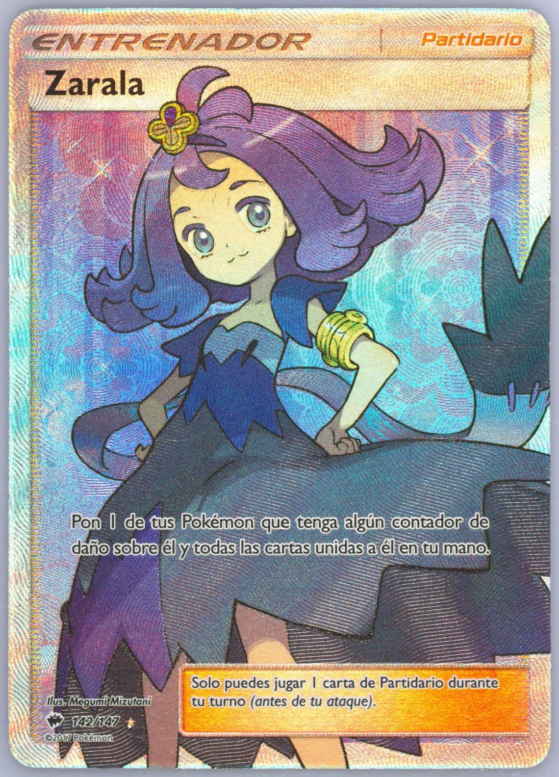 Full Art/Zarala Spanish (142) 2017 Pokemon Sun & Moon Burning Shadows