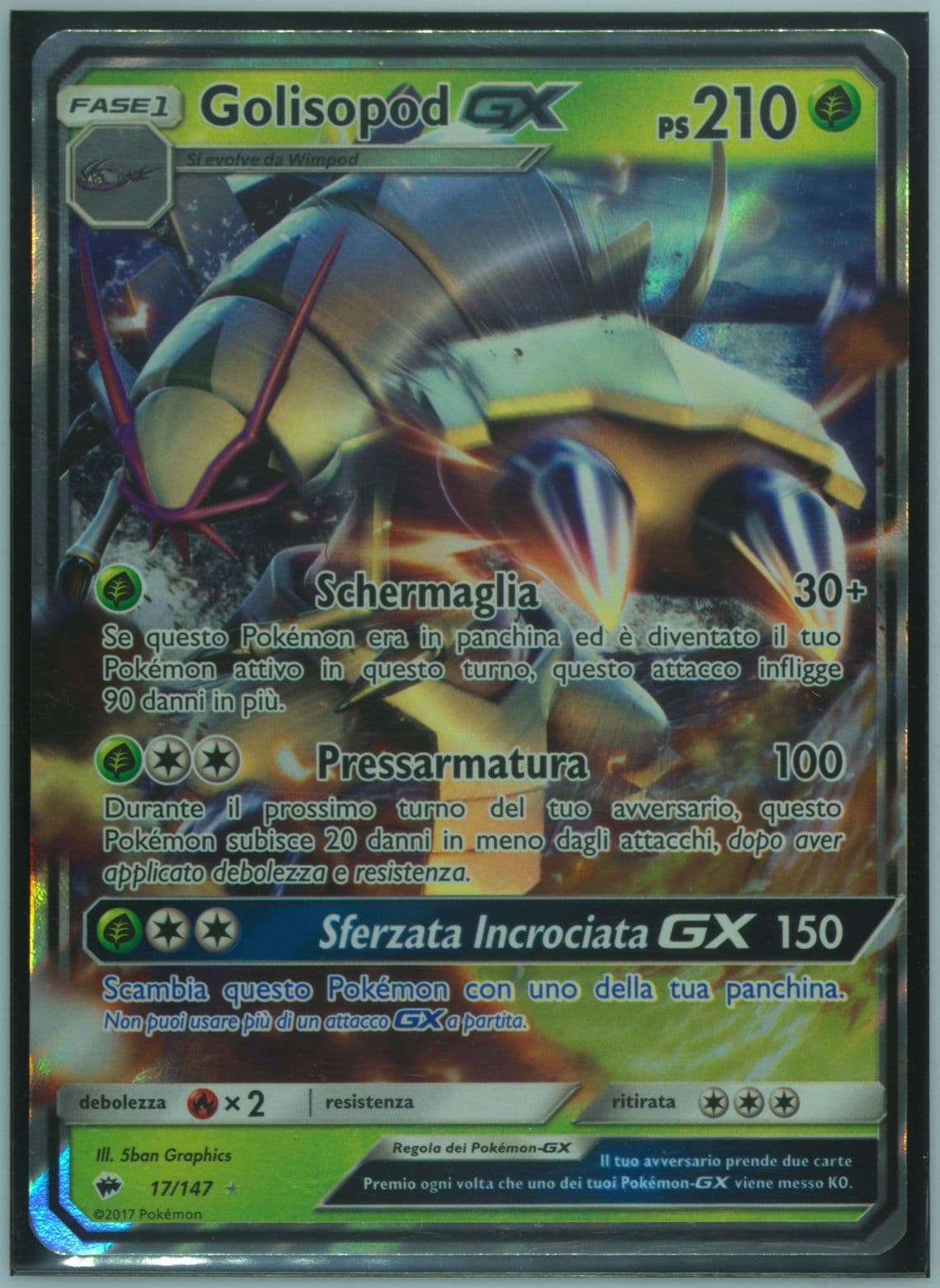 Golisopod GX Italian (17) 2017 Pokemon Sun & Moon Burning Shadows