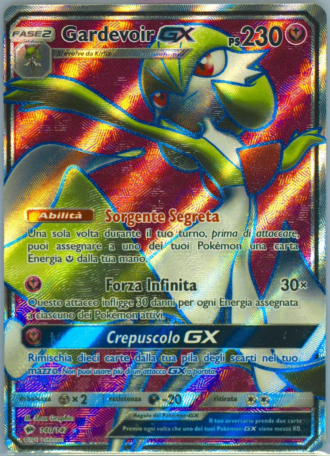 Full Art/Gardevoir GX Italian (140) 2017 Pokemon Sun & Moon Burning Shadows
