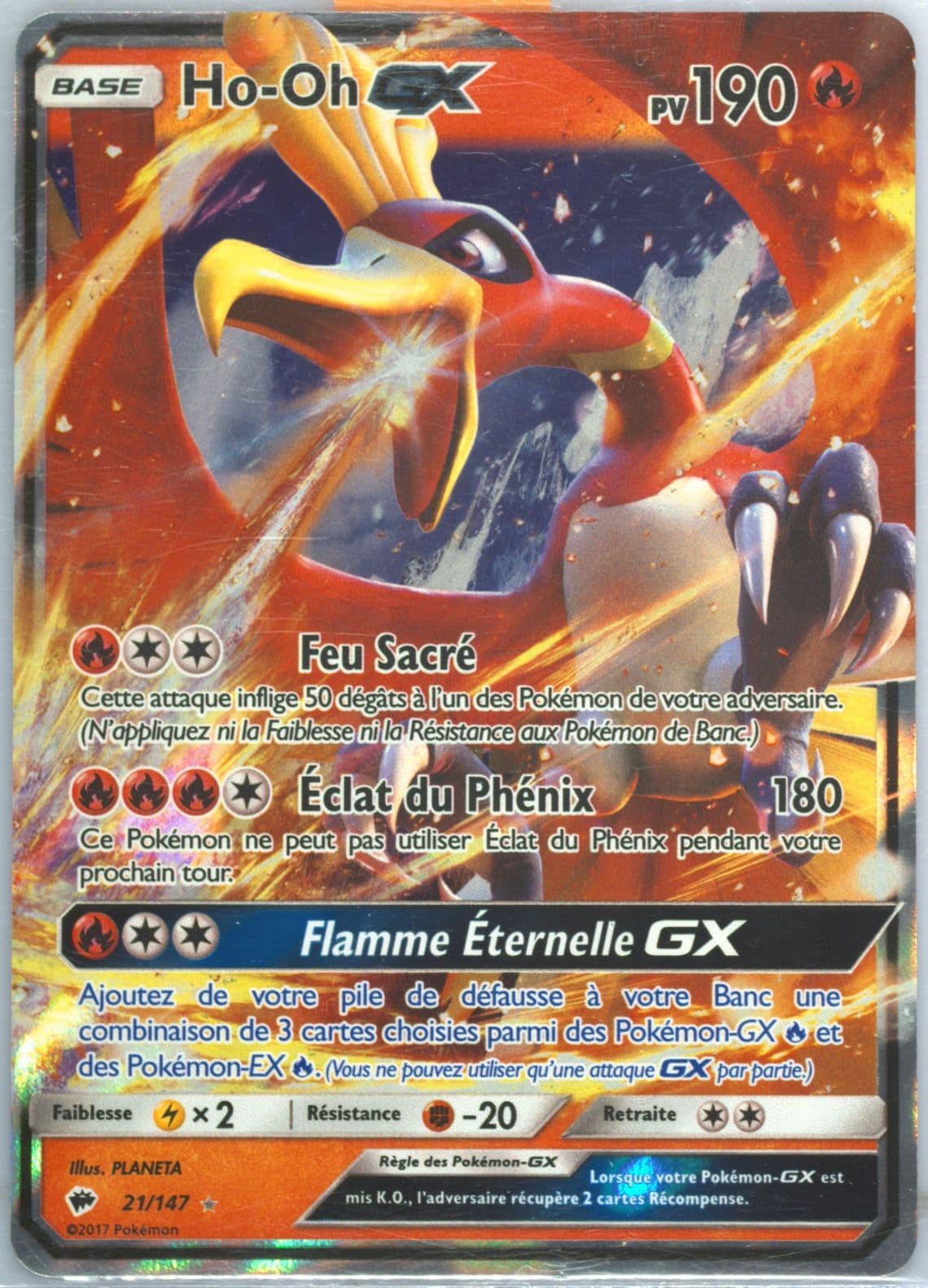 HO-Oh GX French (21) 2017 Pokemon Sun & Moon Burning Shadows