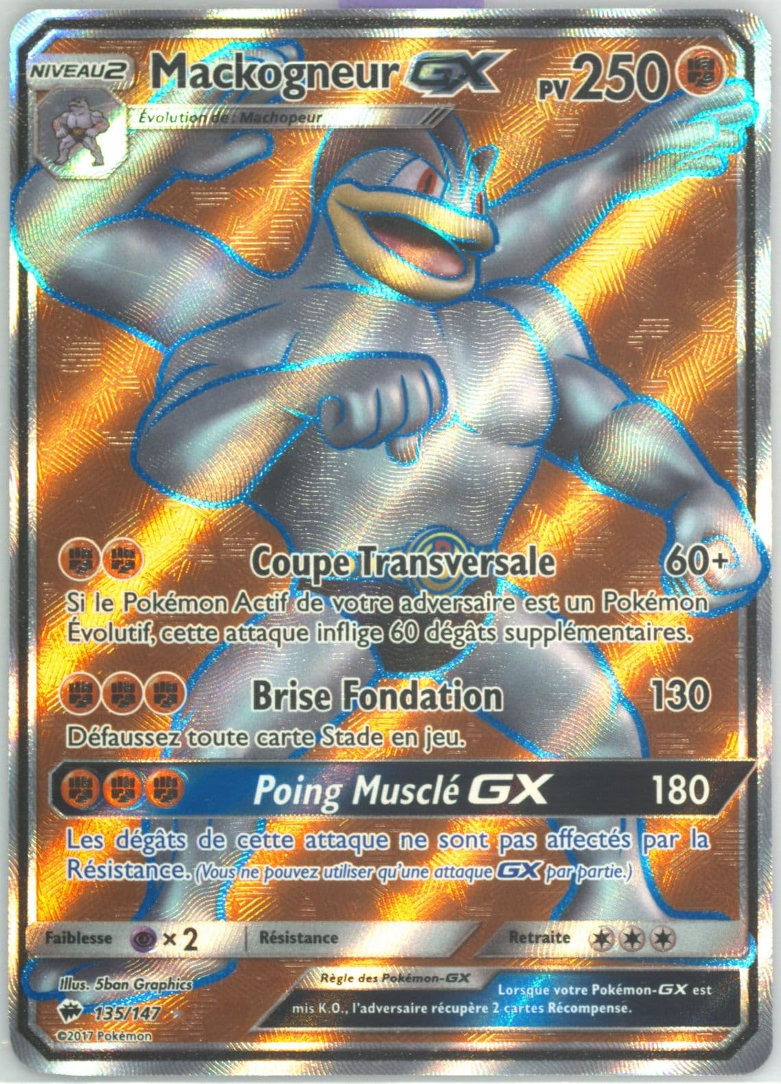 Full Art/Mackogneur GX French (135) 2017 Pokemon Sun & Moon Burning Shadows
