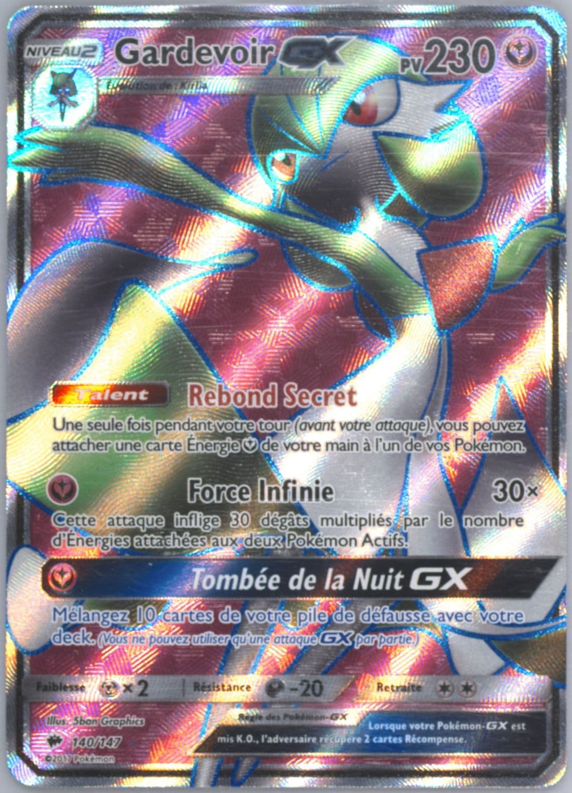 Full Art/Gardevoir GX French (140) 2017 Pokemon Sun & Moon Burning Shadows