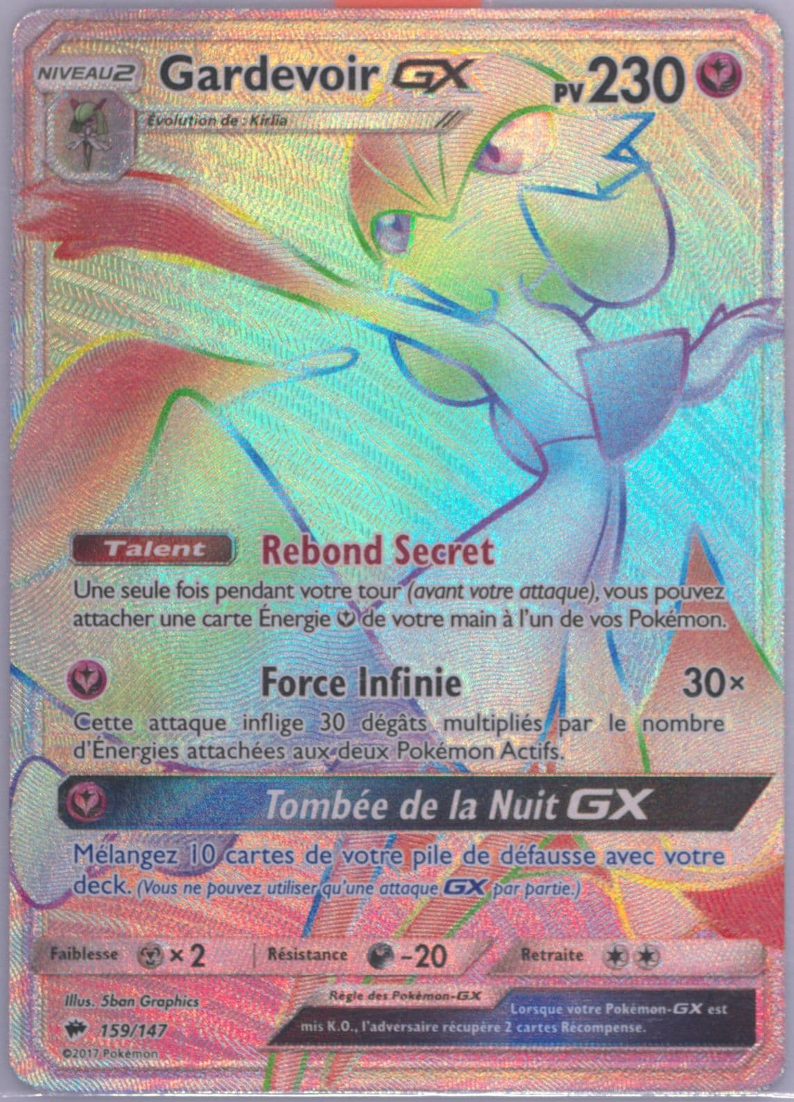 Full Art/Gardevoir GX French-Secret (159) 2017 Pokemon Sun & Moon Burning Shadows