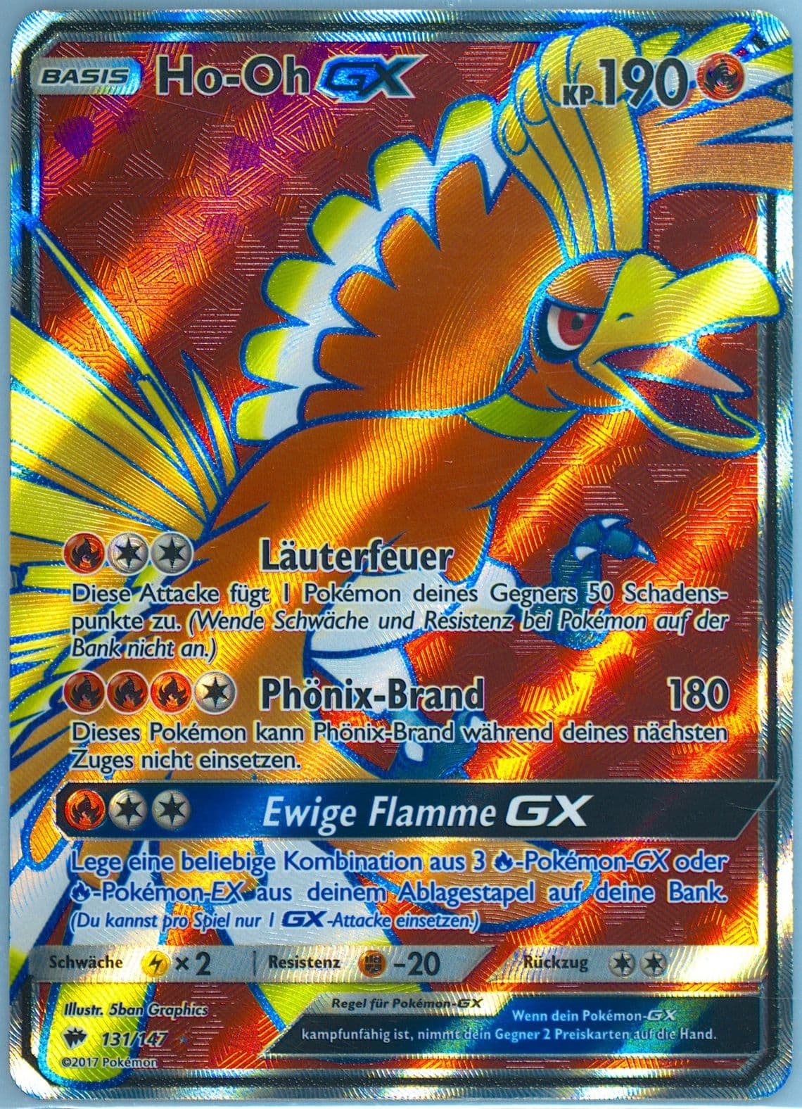 Full Art/HO-Oh GX German (131) 2017 Pokemon Sun & Moon Burning Shadows