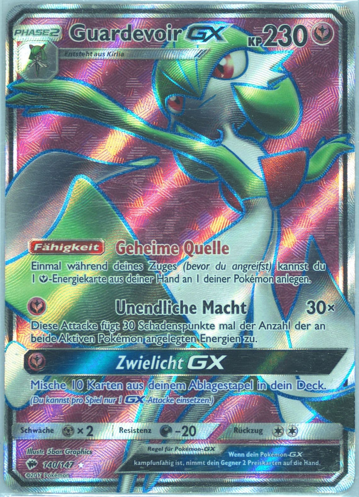 Full Art/Guardevoir GX German (140) 2017 Pokemon Sun & Moon Burning Shadows
