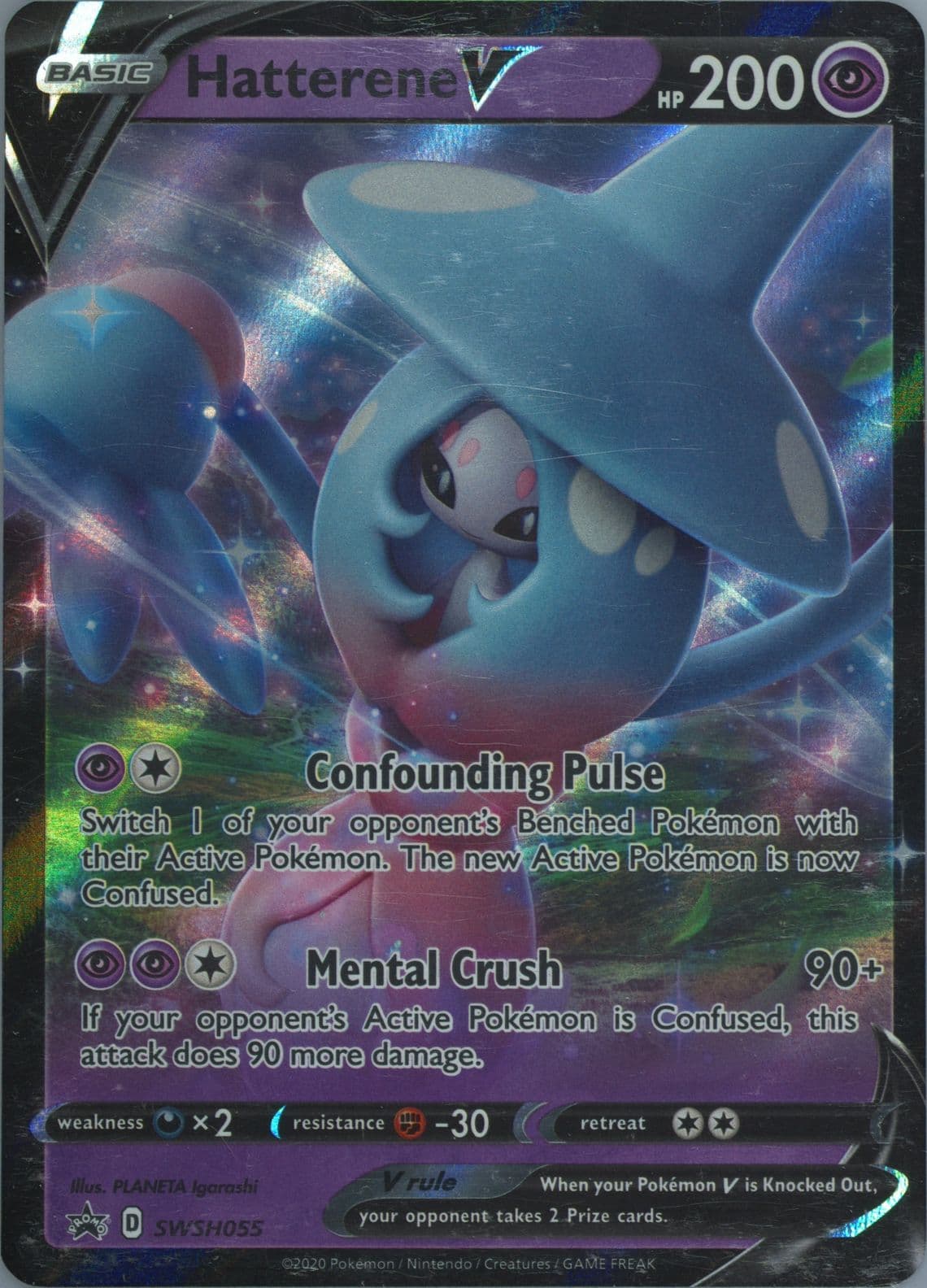 Hatterene V Champion's Path Collection (055) 2020 Pokemon Swsh Black Star Promo