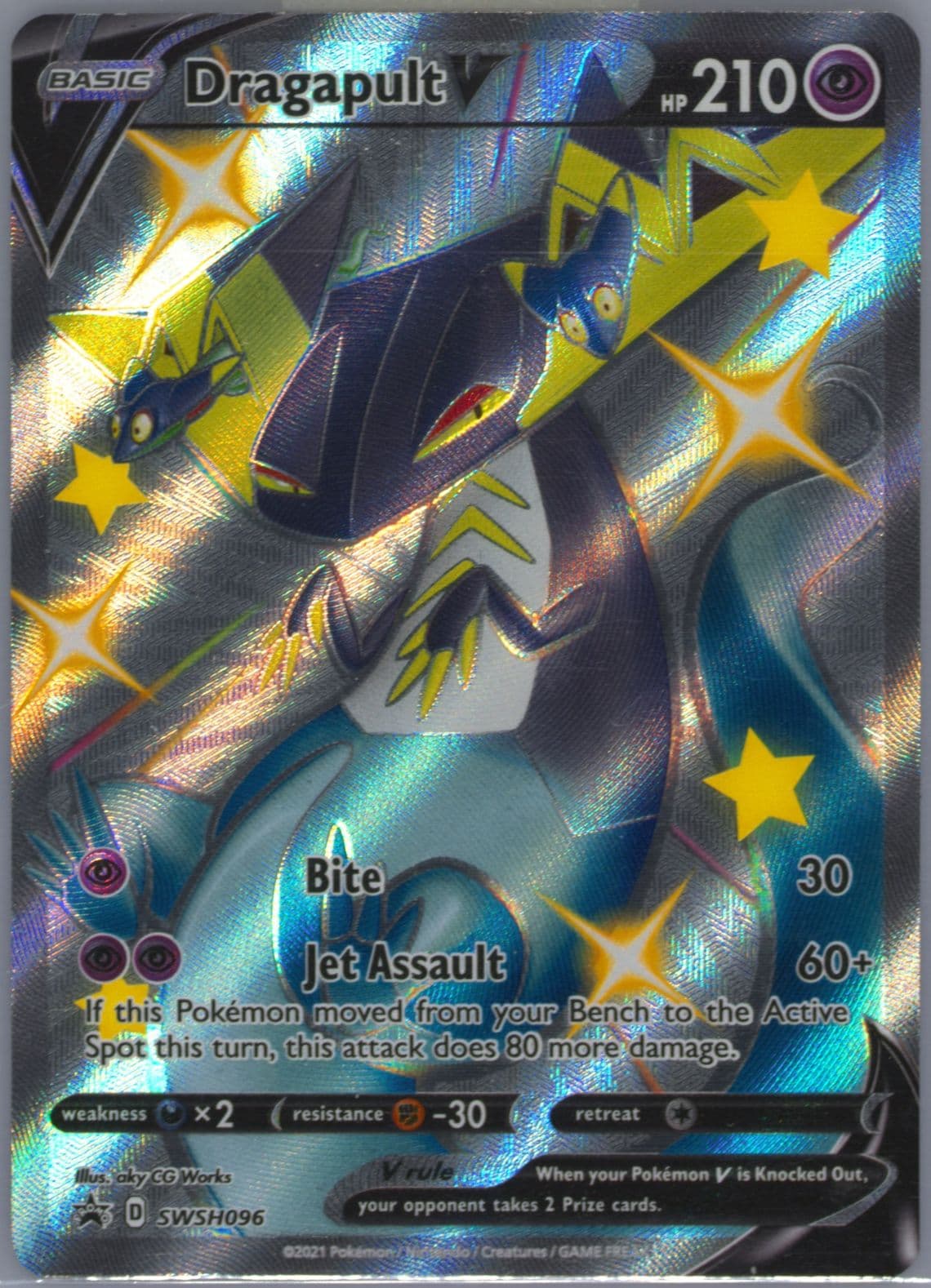Full Art/Dragapult V Shining Fates Premium Collection Box (096) 2021 Pokemon Swsh Black Star Promo