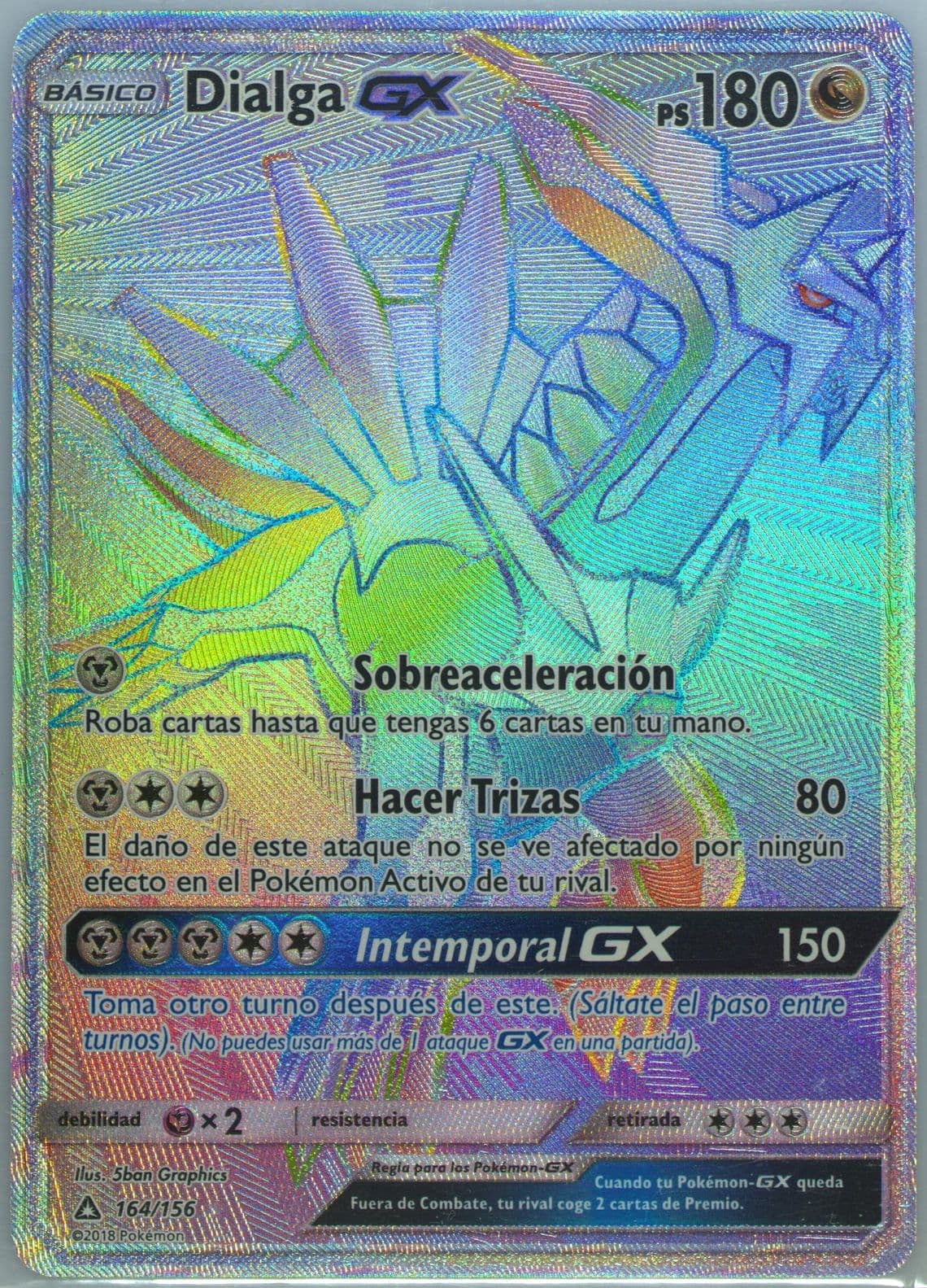 Full Art/Dialga GX Spanish-Secret (164) 2018 Pokemon Sun & Moon Ultra Prism