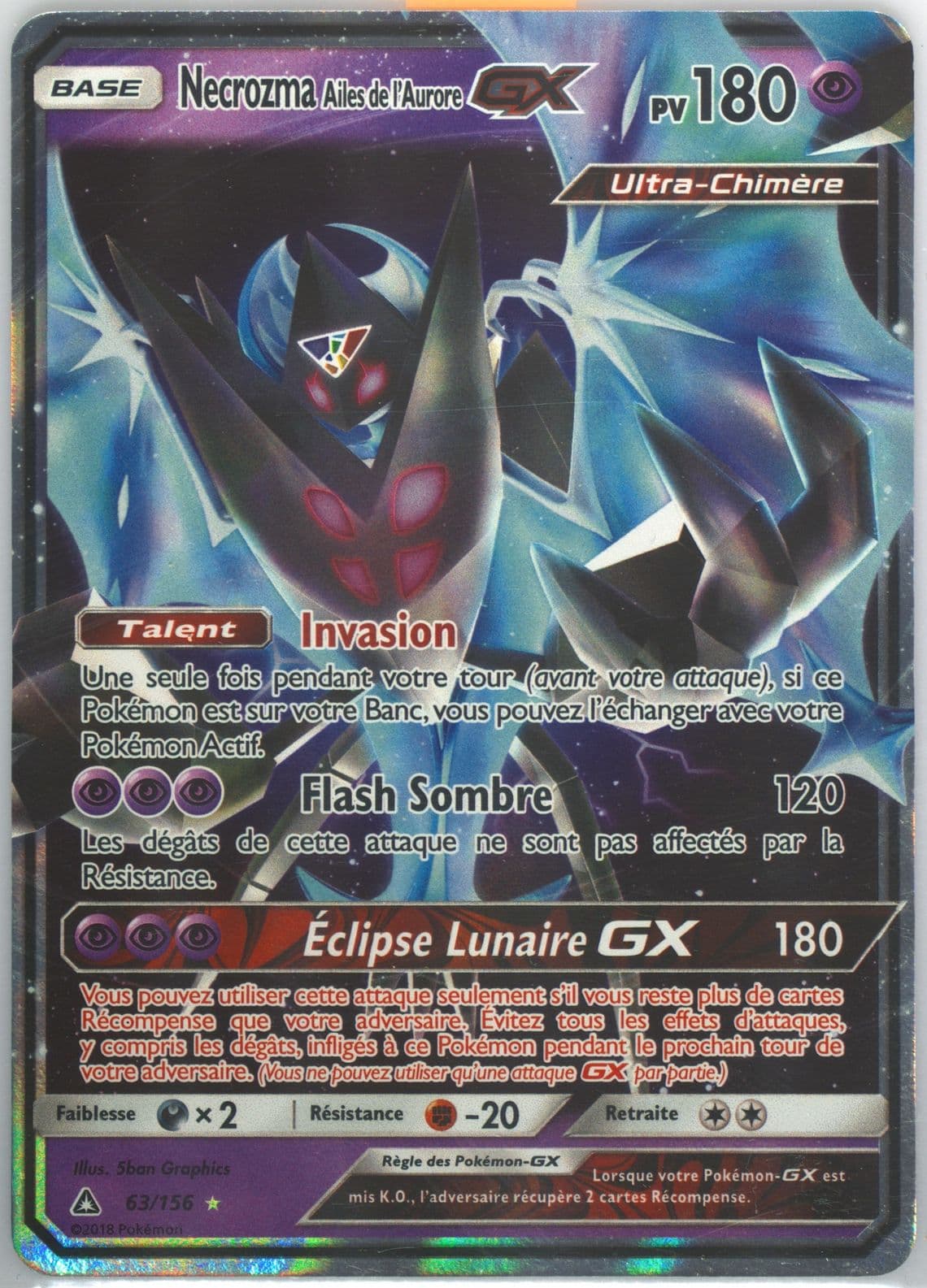 Necrozma Ailes de L'Aurore GX French (63) 2018 Pokemon Sun & Moon Ultra Prism