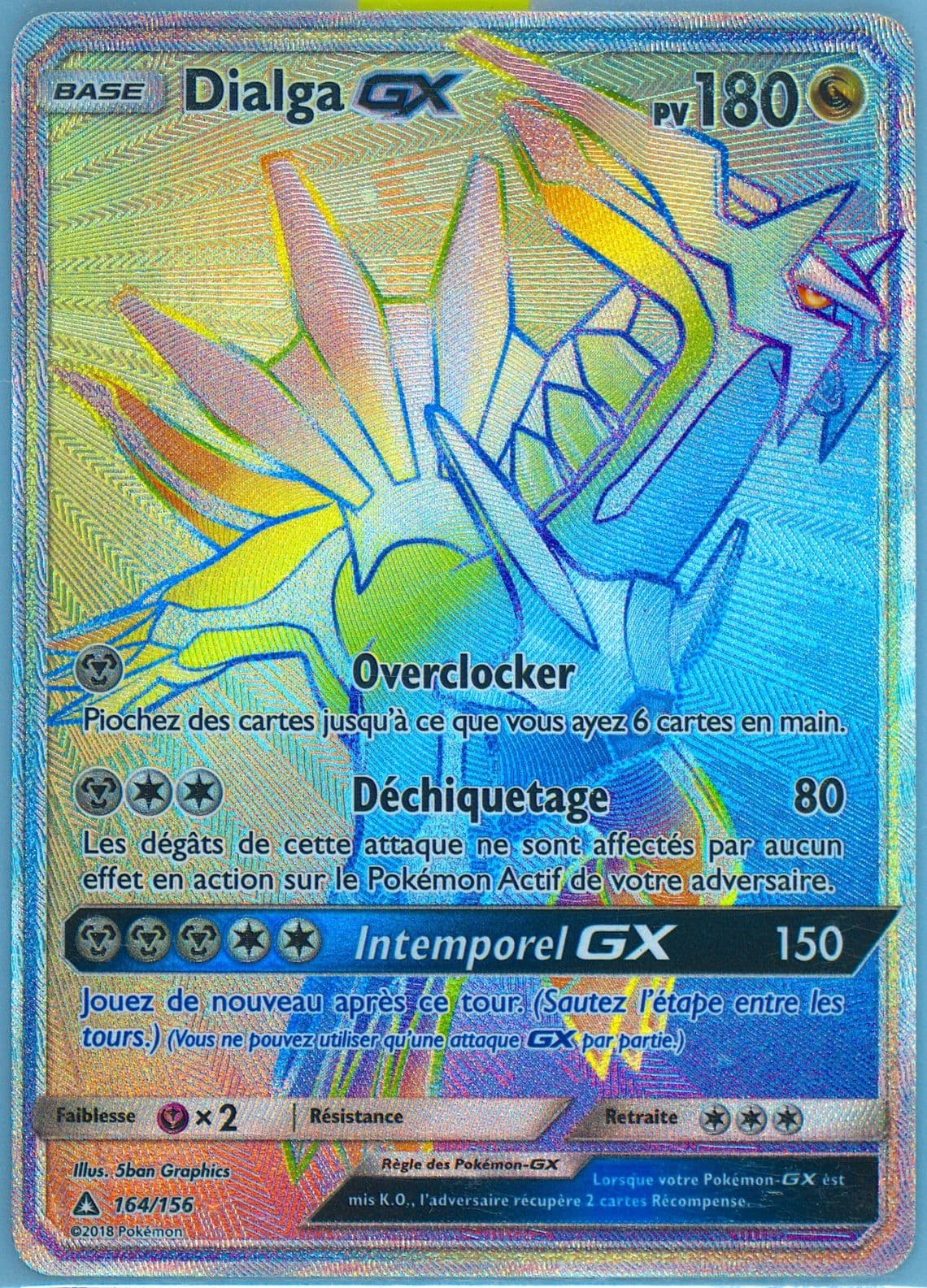 Full Art/Dialga GX French-Secret (164) 2018 Pokemon Sun & Moon Ultra Prism