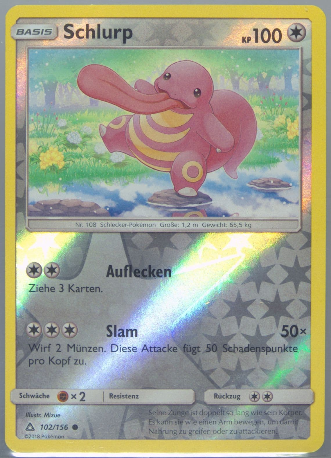 Schlurp-Reverse Foil German (102) 2018 Pokemon Sun & Moon Ultra Prism