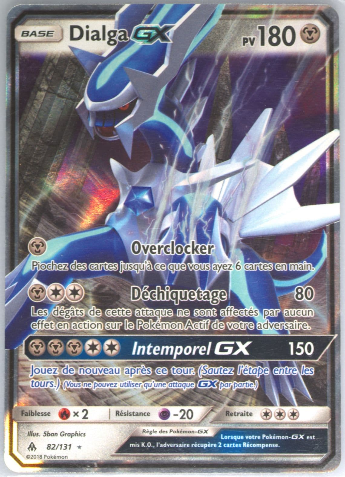 Dialga GX French (82) 2018 Pokemon Sun & Moon Forbidden Light