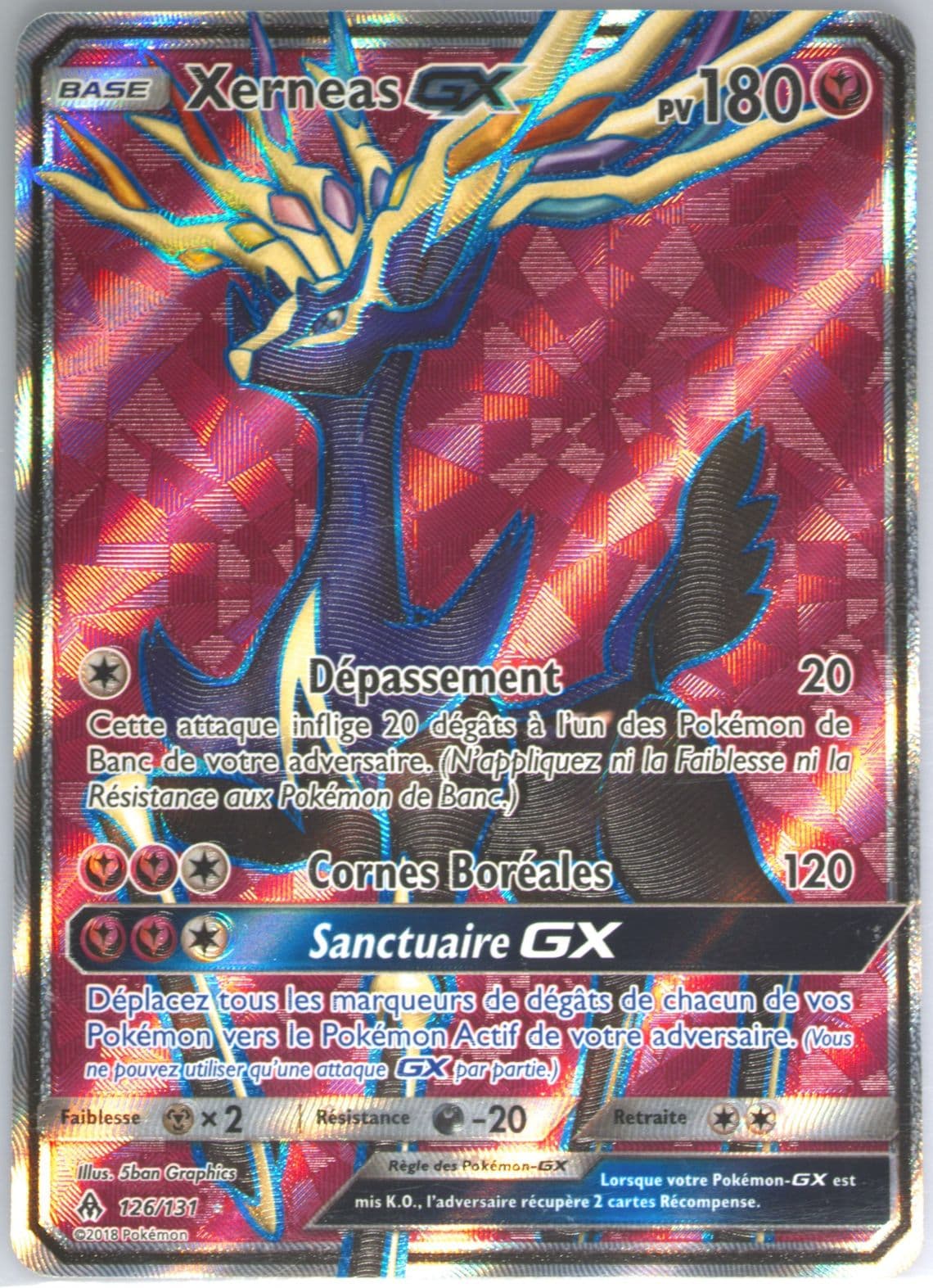 Full Art/Xerneas GX French (126) 2018 Pokemon Sun & Moon Forbidden Light