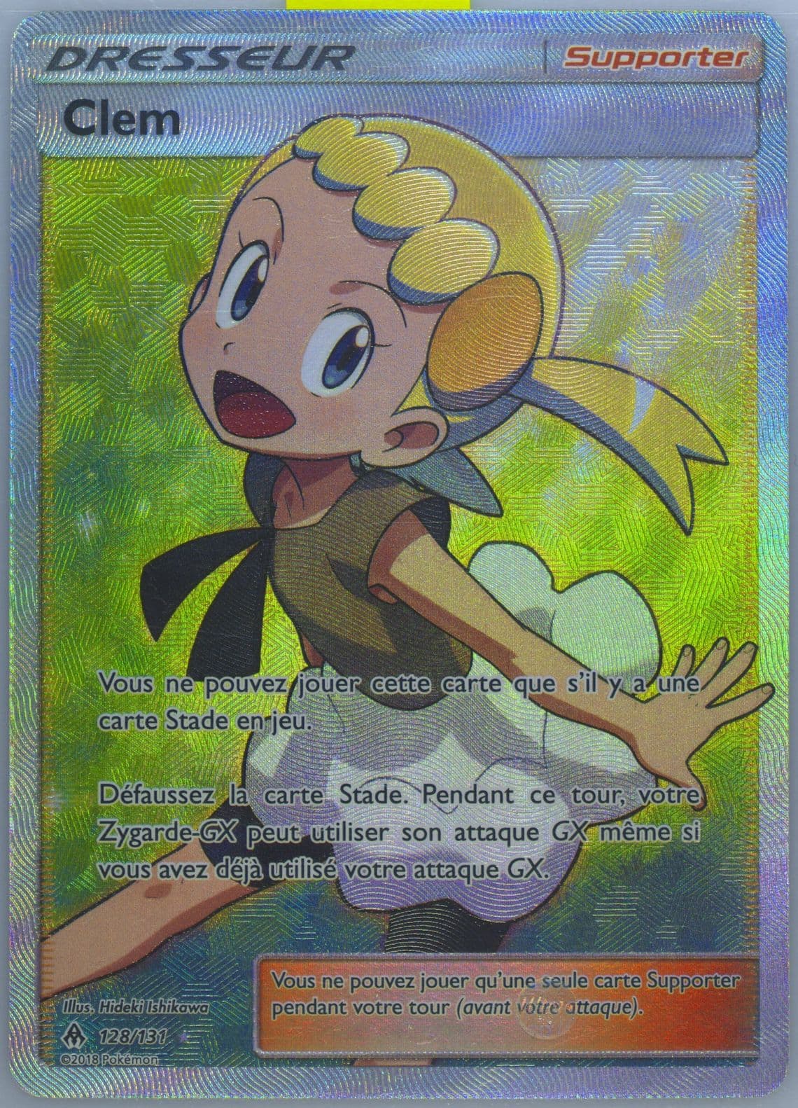 Full Art/Clem French (128) 2018 Pokemon Sun & Moon Forbidden Light