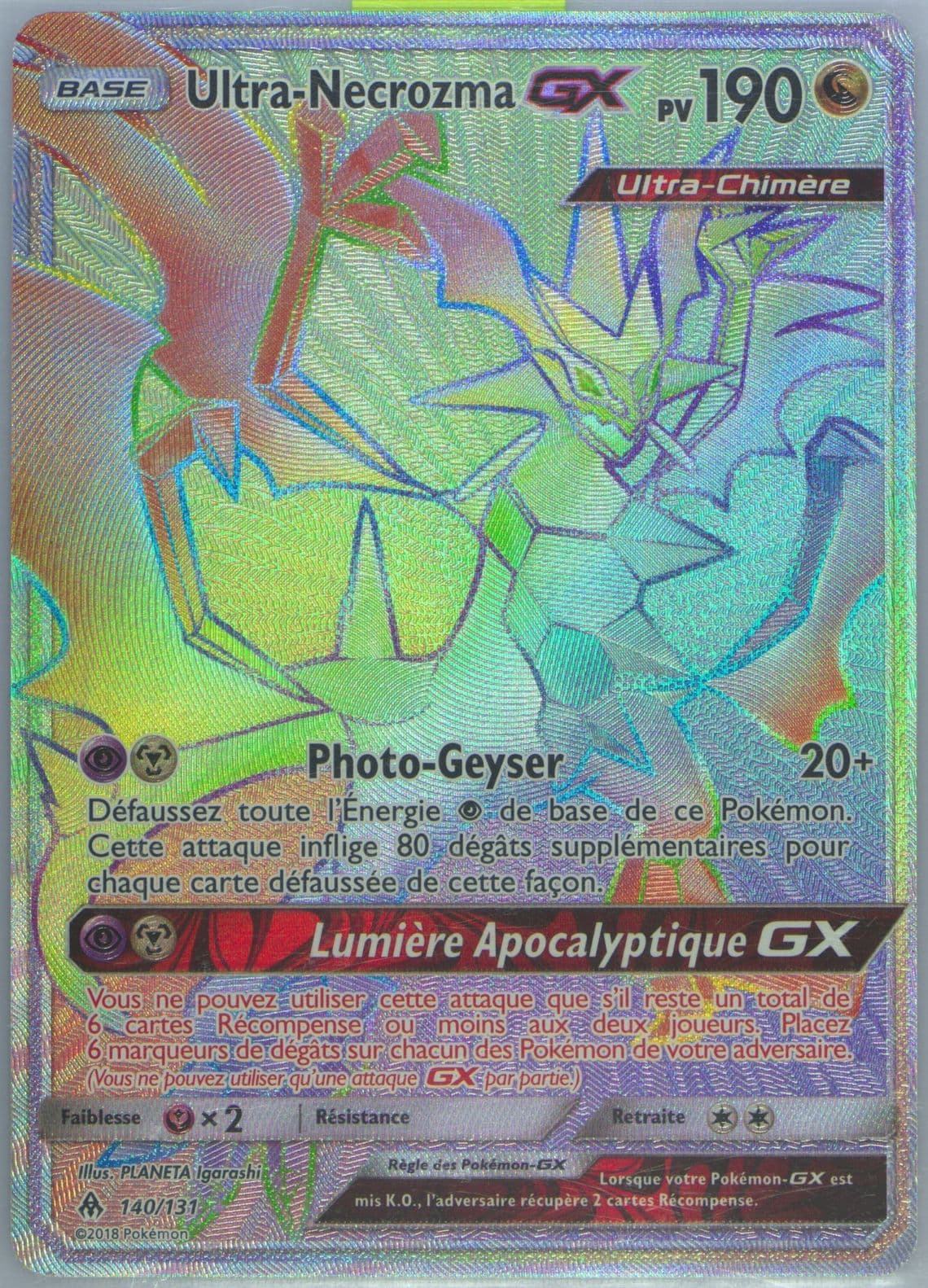 Full Art/Ultra-Necrozma GX French-Secret (140) 2018 Pokemon Sun & Moon Forbidden Light