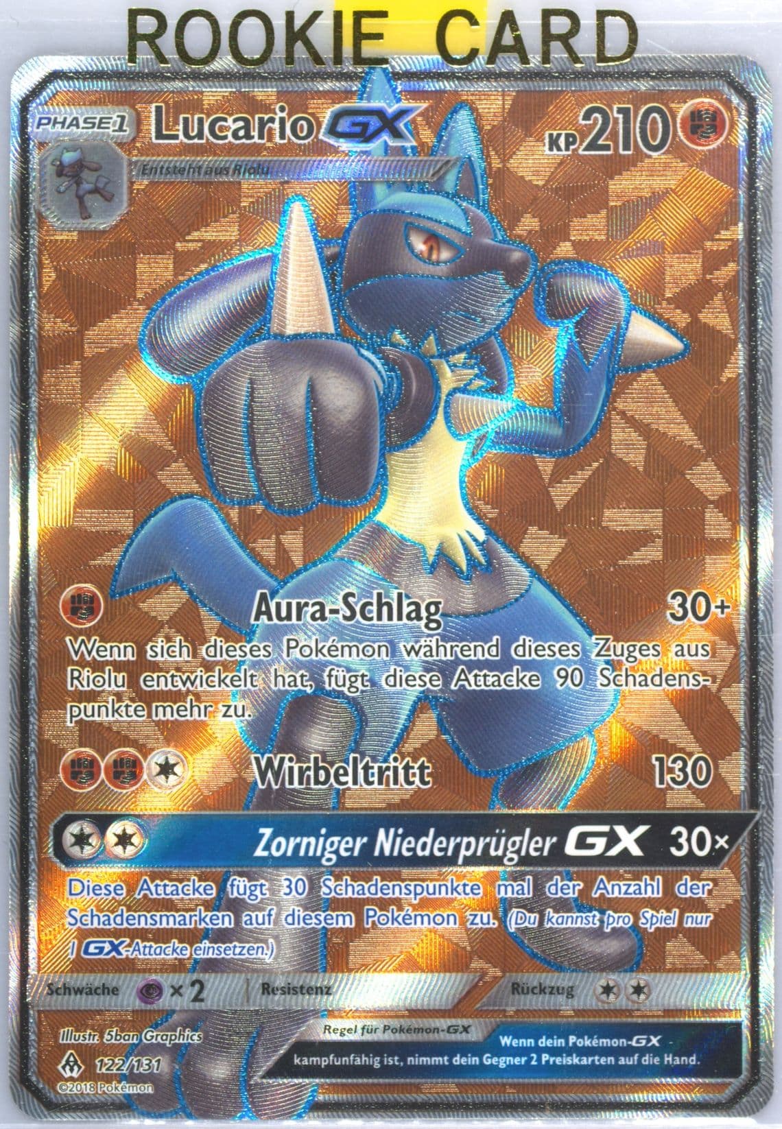 Full Art/Lucario GX German (122) 2018 Pokemon Sun & Moon Forbidden Light