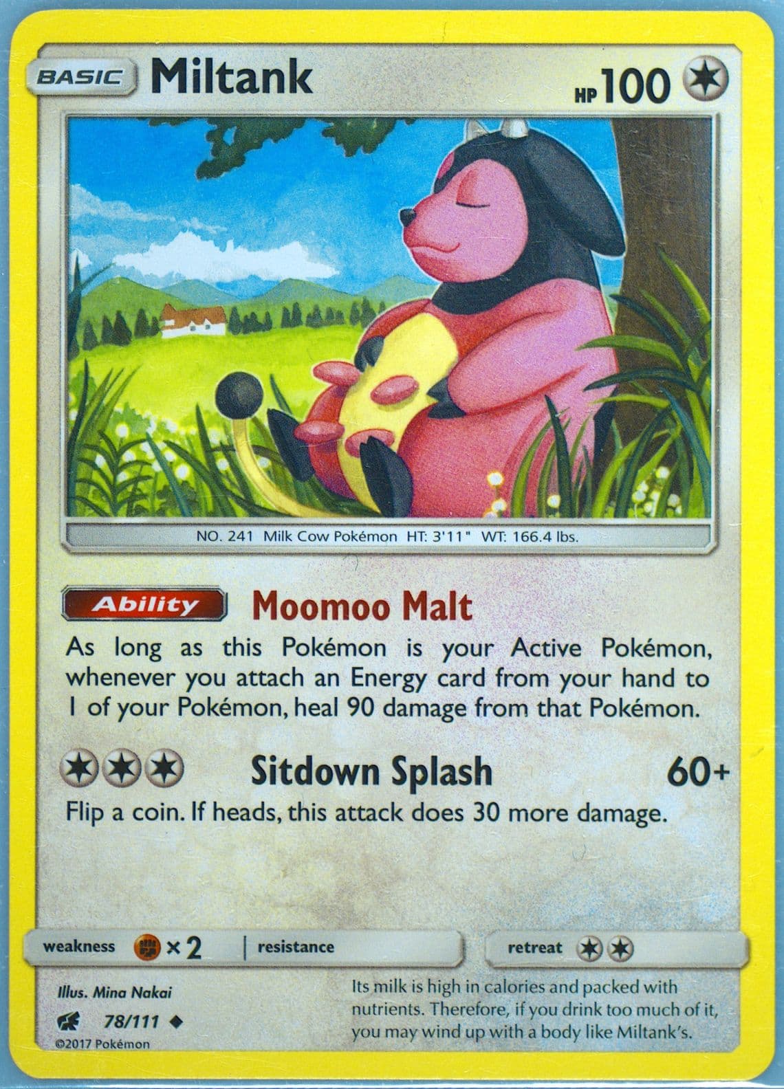 Miltank (78) 2017 Pokemon Sun & Moon Crimson Invasion