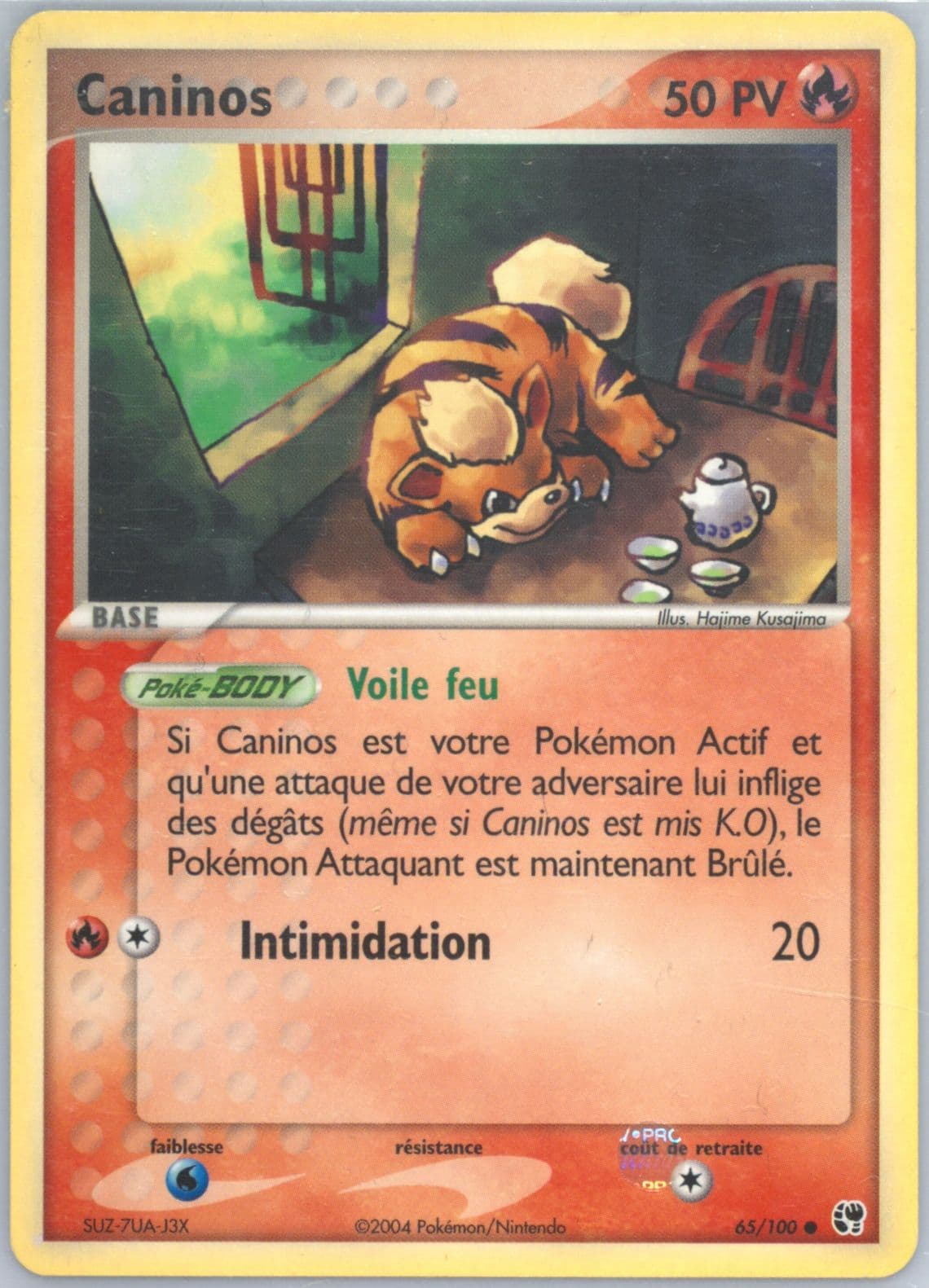 Caninos (65) 2004 Pokemon French EX Sandstorm