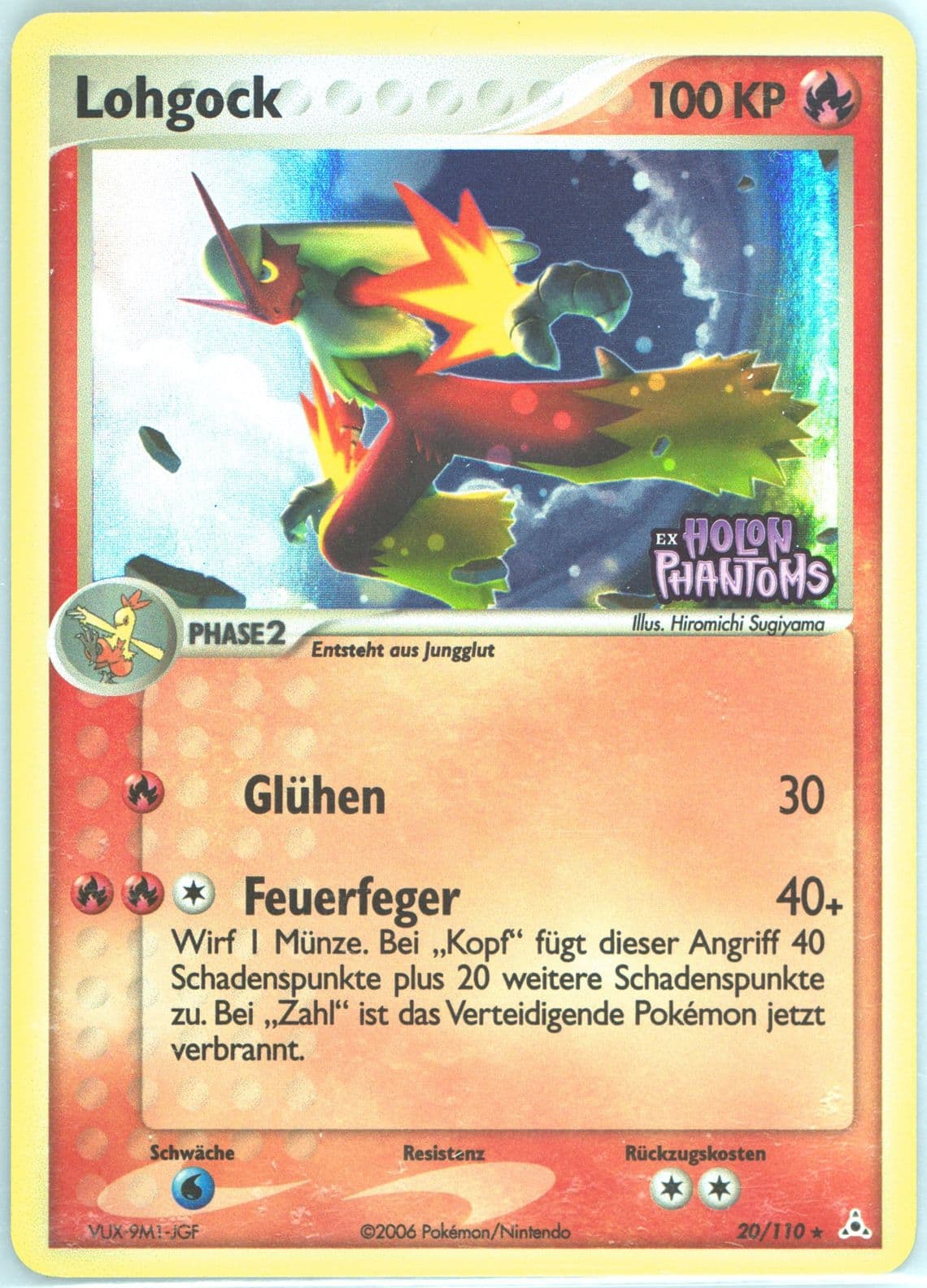 Lohgock-Reverse Foil German (20) 2006 Pokemon EX Holon Phantoms