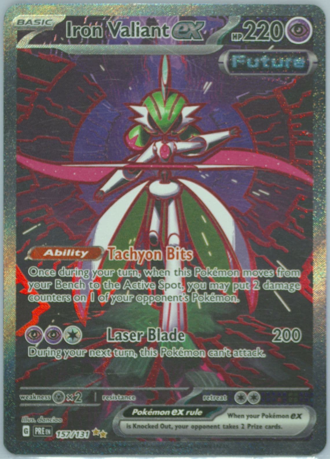 Iron Valiant EX Special Illustration Rare (157) 2025 Pokemon Pre EN-Prismatic Evolutions
