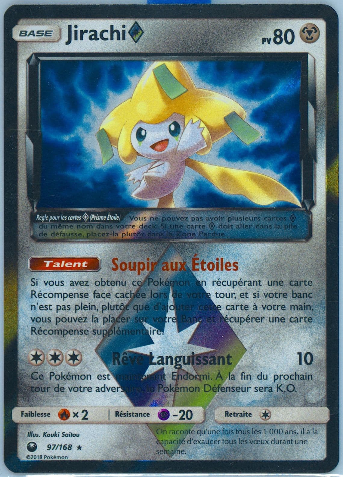 Jirachi-Holo French (97) 2018 Pokemon Sun & Moon Celestial Storm