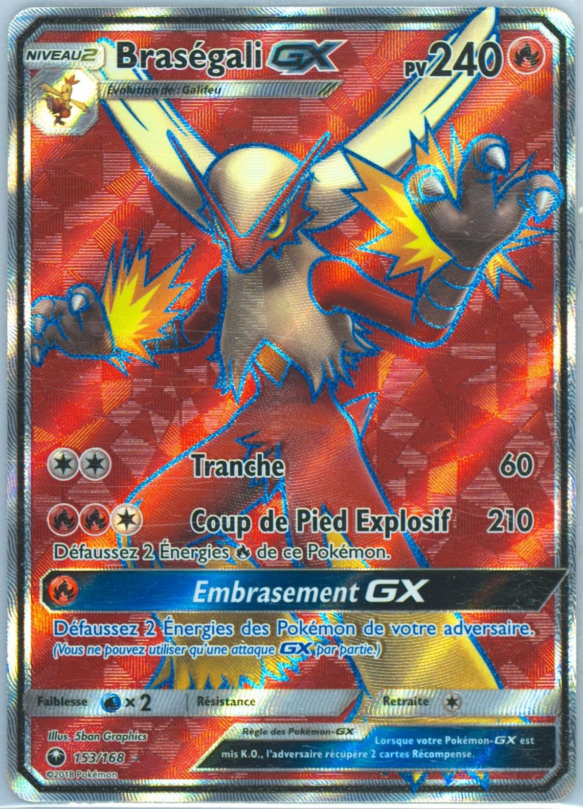 Full Art/Brasegali GX French (153) 2018 Pokemon Sun & Moon Celestial Storm