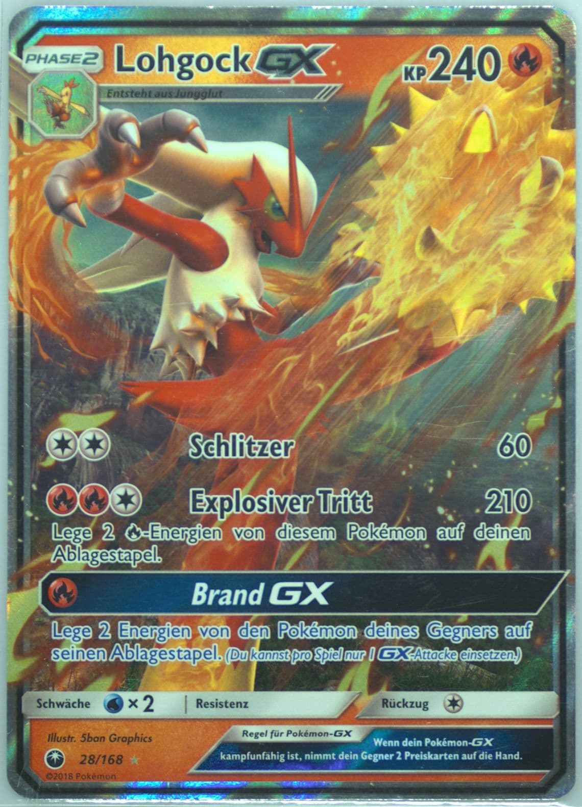 Lohgock GX German (28) 2018 Pokemon Sun & Moon Celestial Storm