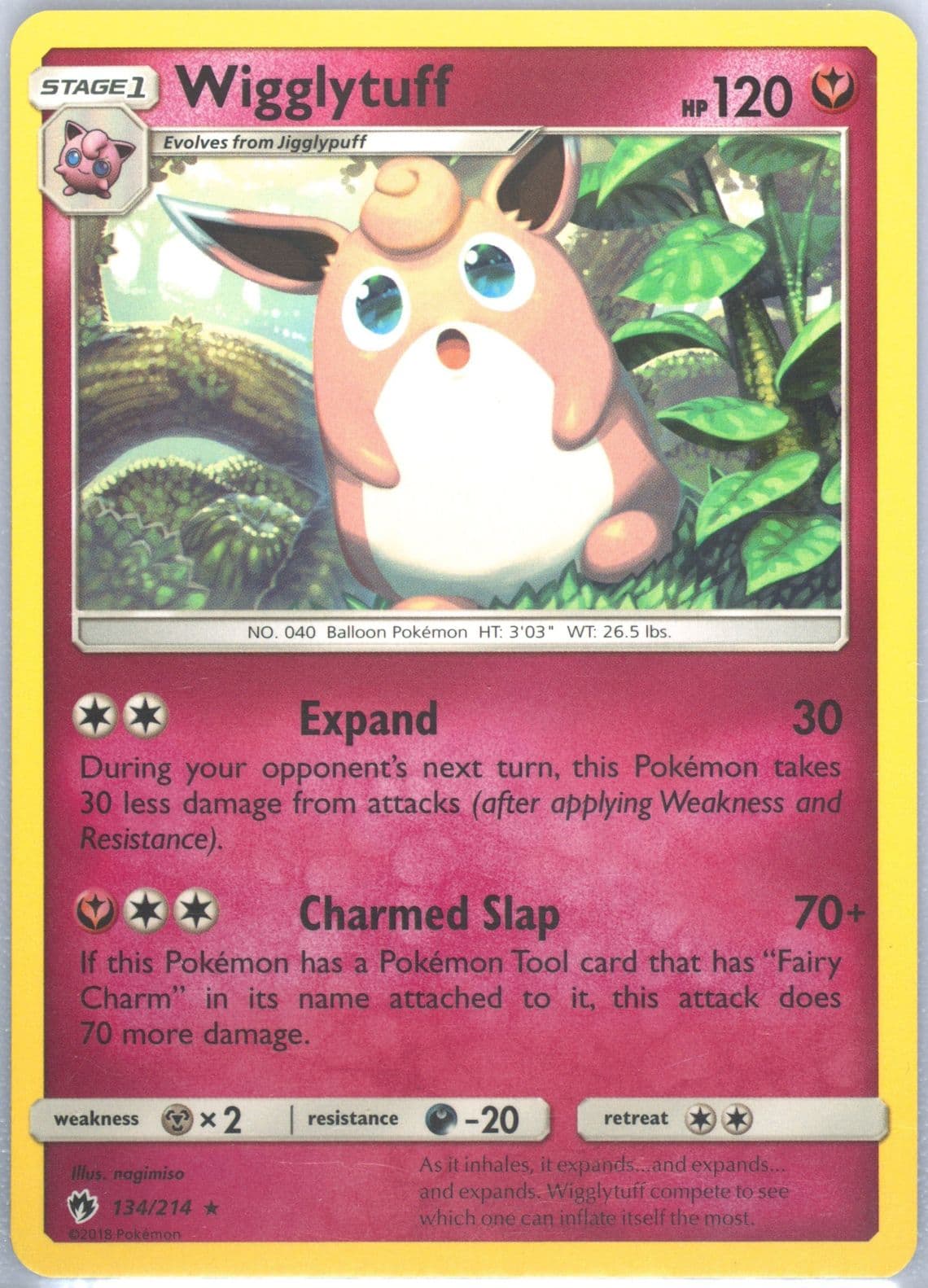 Wigglytuff (134) 2018 Pokemon Sun & Moon Lost Thunder