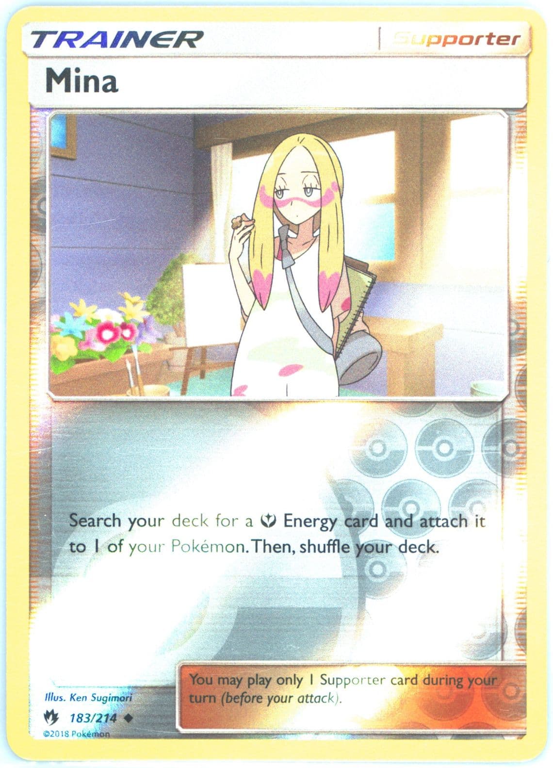 Mina-Reverse Foil (183) 2018 Pokemon Sun & Moon Lost Thunder