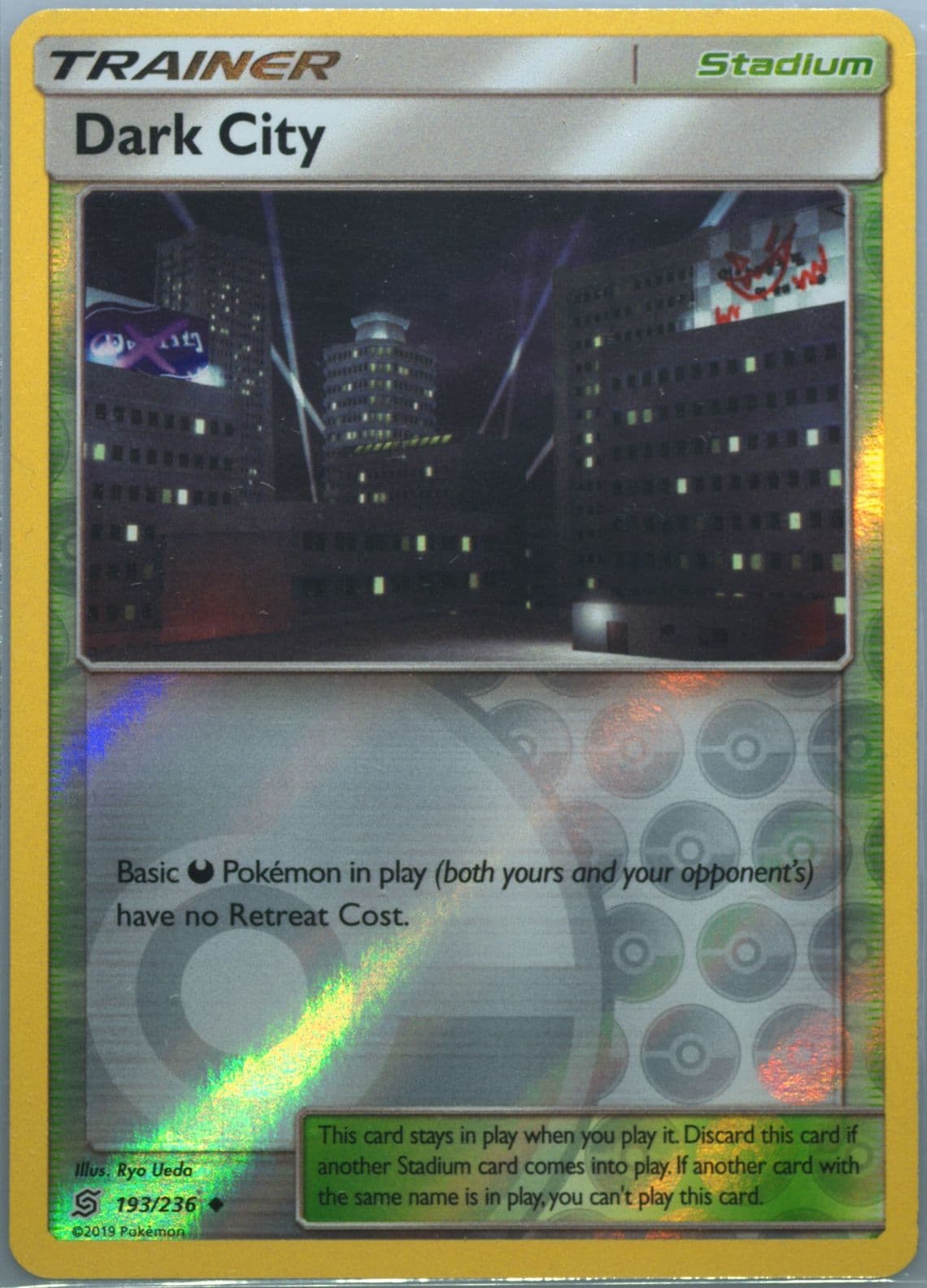 Dark City-Reverse Foil (193) 2019 Pokemon Sun & Moon Unified Minds