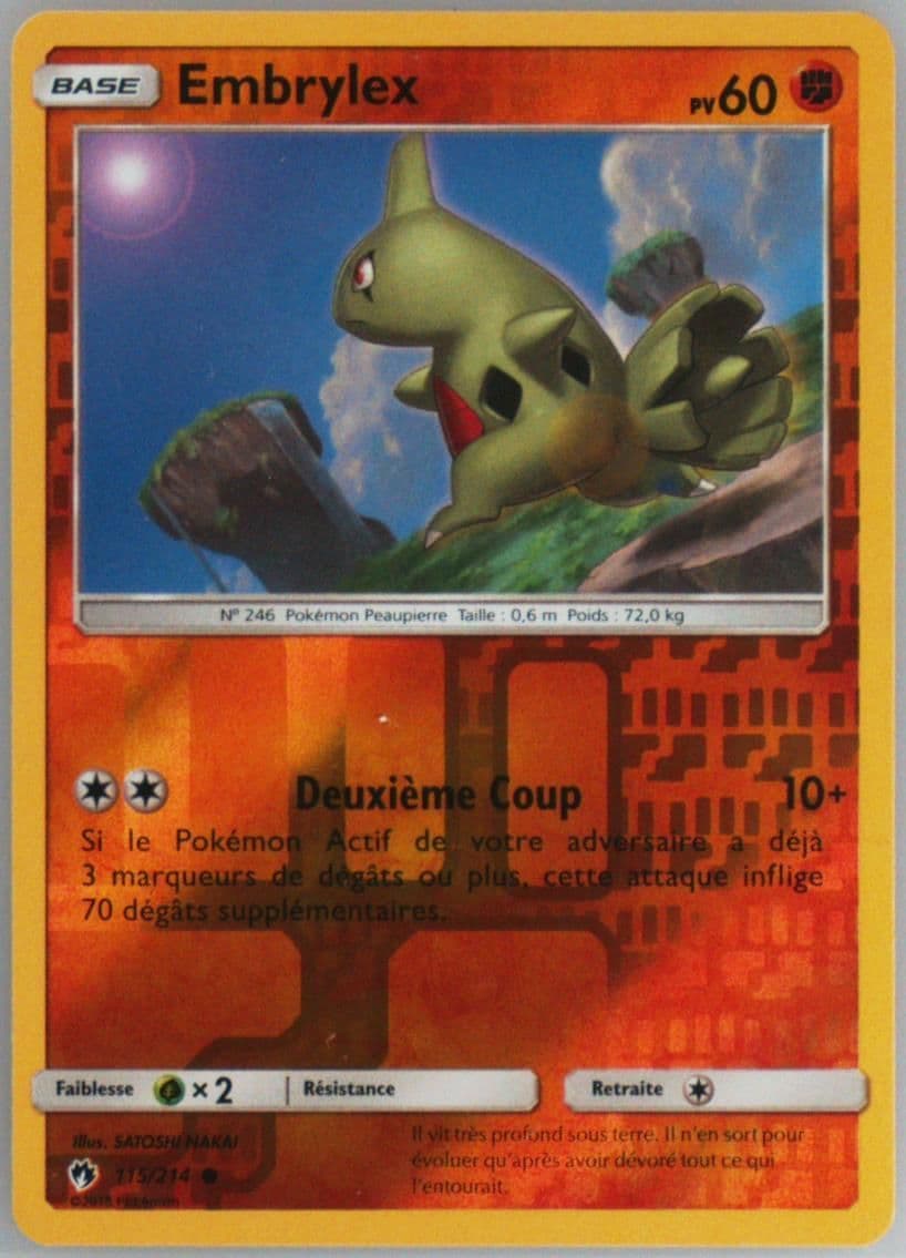 Embrylex-Reverse Foil French (115) 2018 Pokemon Sun & Moon Lost Thunder