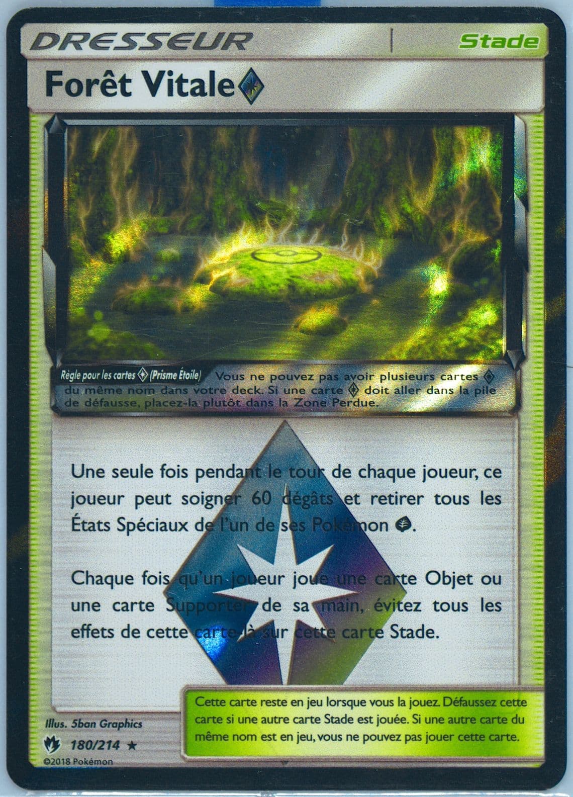 Foret Vitale-Holo French (180) 2018 Pokemon Sun & Moon Lost Thunder