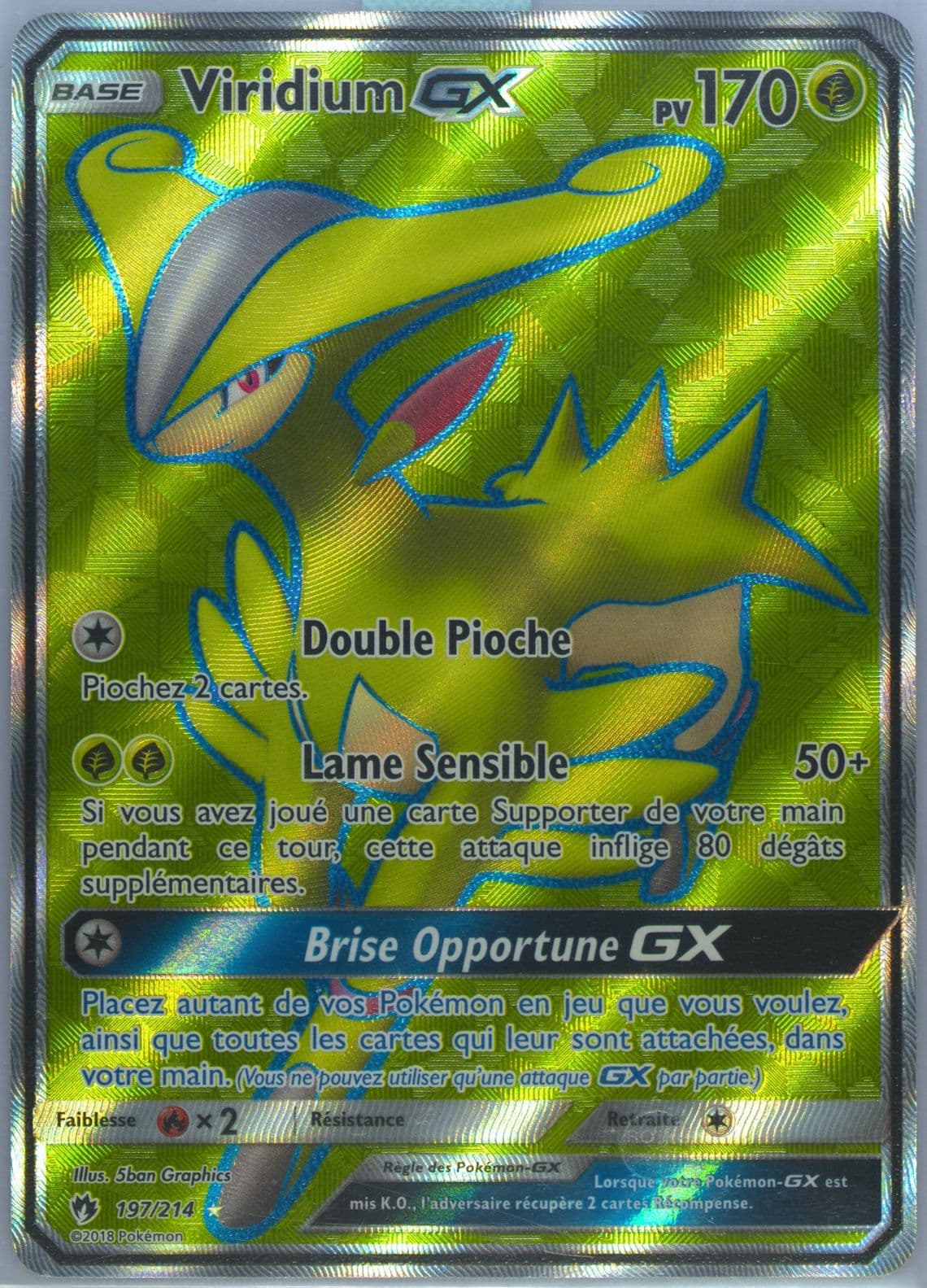 Full Art/Viridium GX French (197) 2018 Pokemon Sun & Moon Lost Thunder