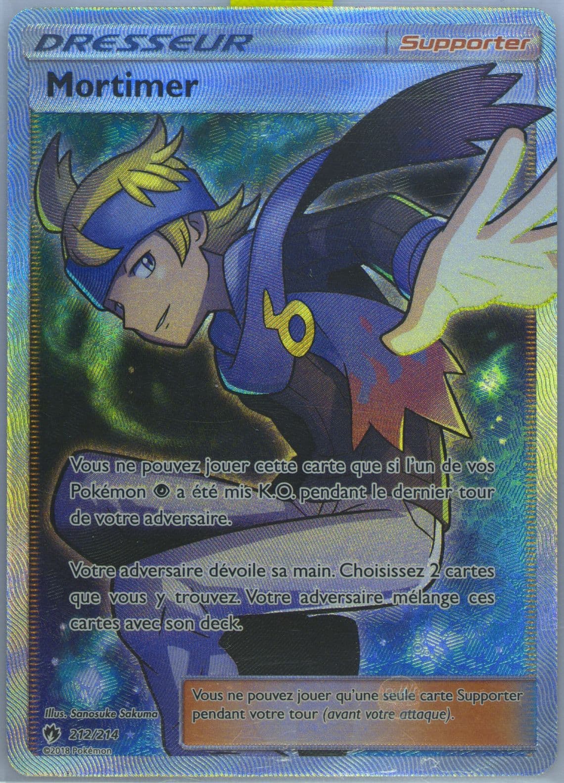 Full Art/Mortimer French (212) 2018 Pokemon Sun & Moon Lost Thunder