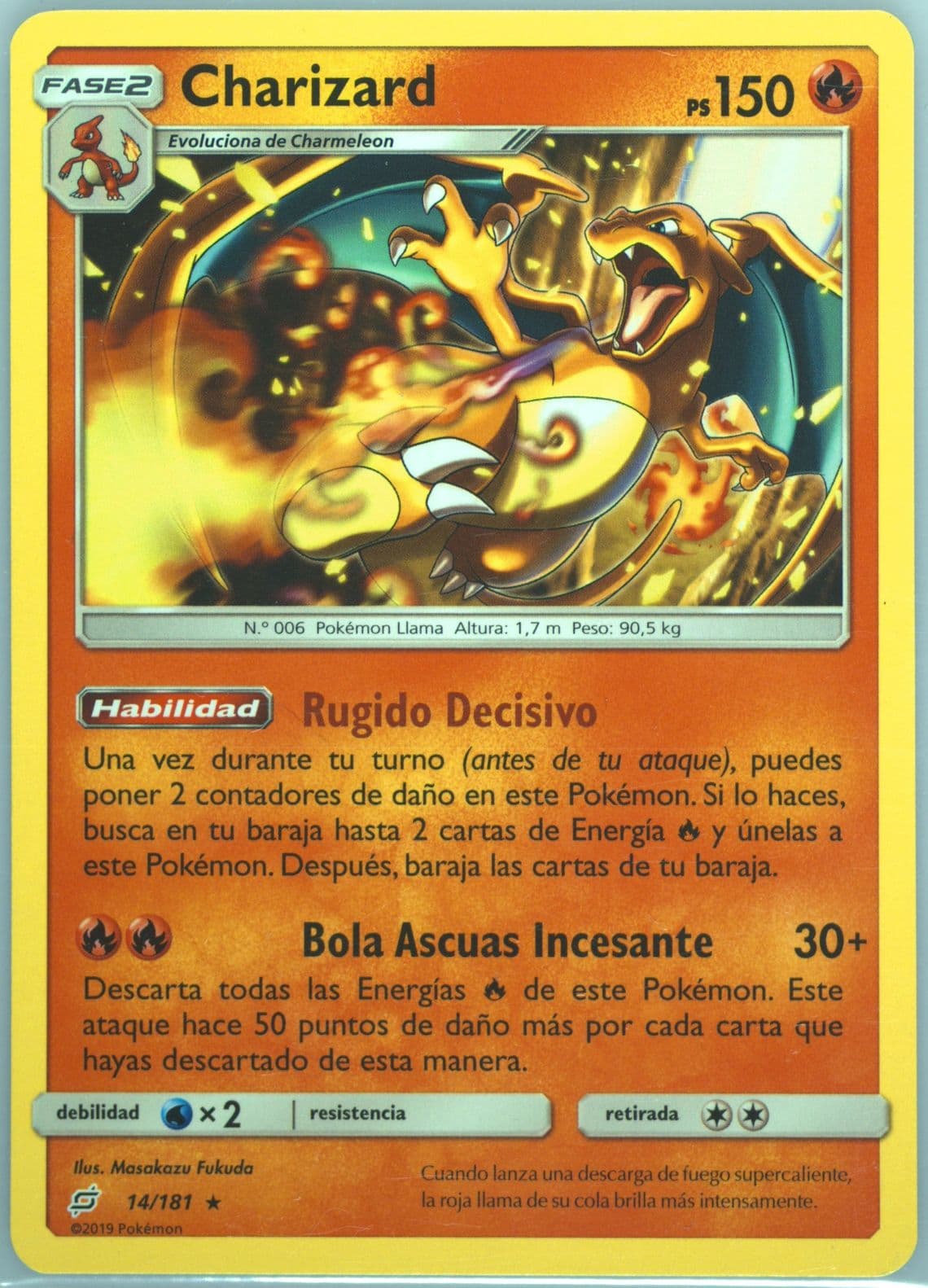 Charizard Spanish (14) 2019 Pokemon Sun & Moon Team Up