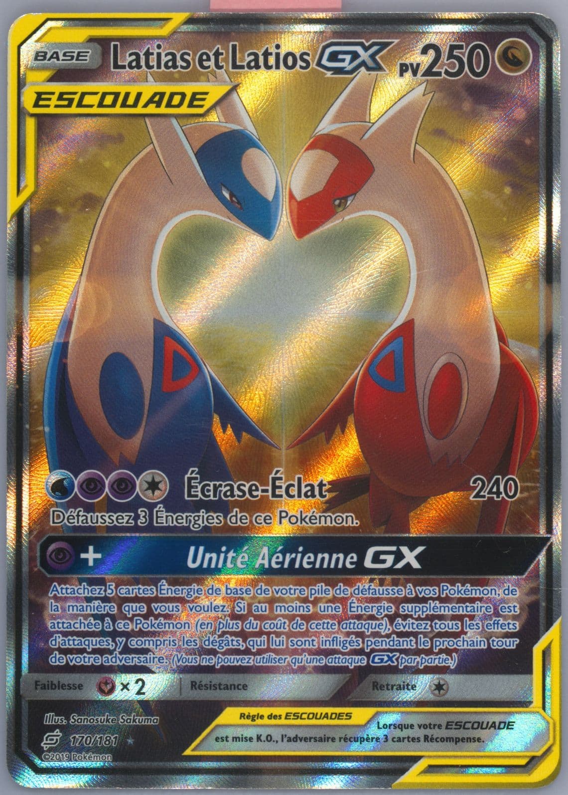 Full Art/Latias ET Latios GX French (170) 2019 Pokemon Sun & Moon Team Up