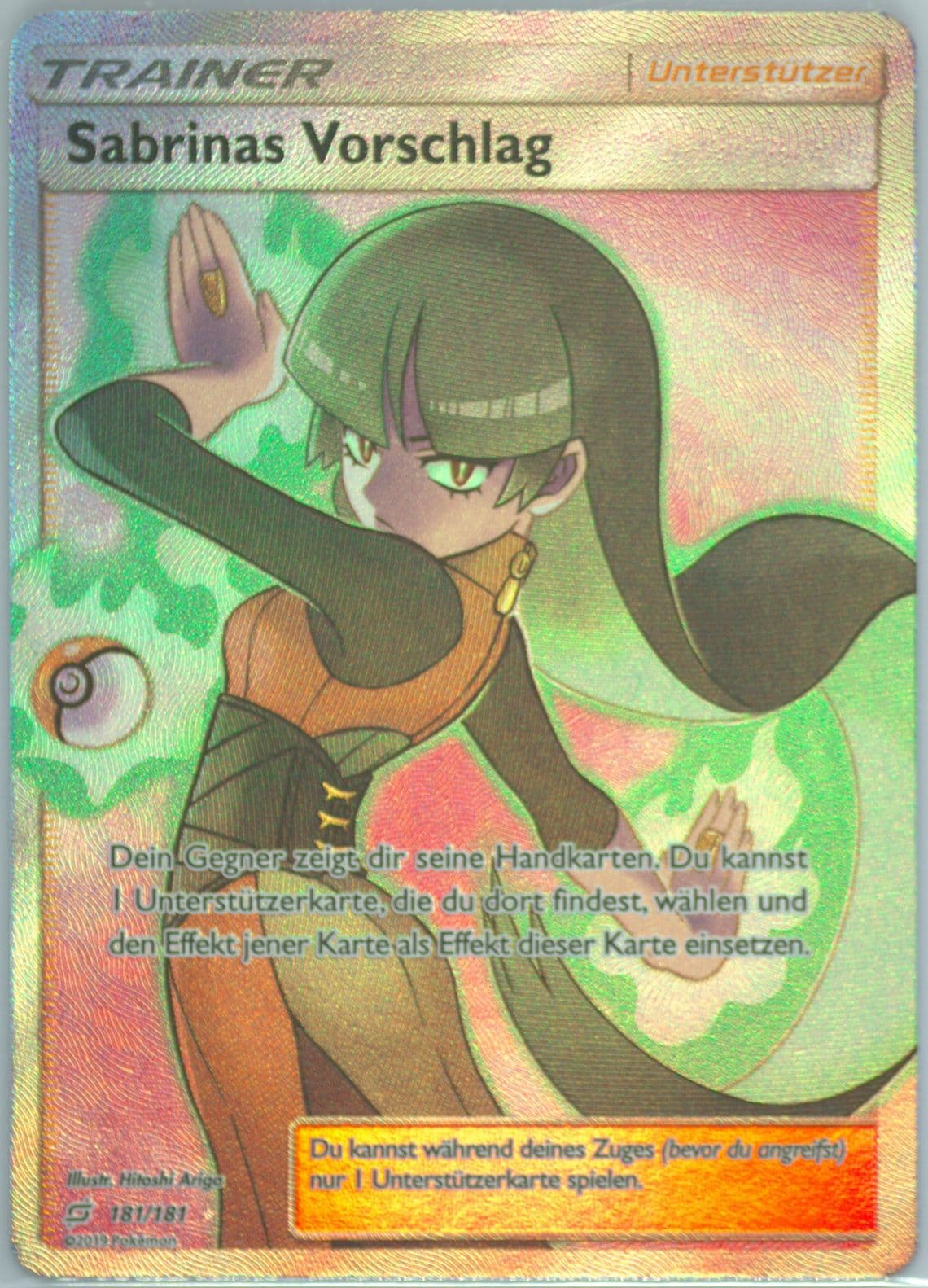 Full Art/Sabrinas Vorschlag German (181) 2019 Pokemon Sun & Moon Team Up