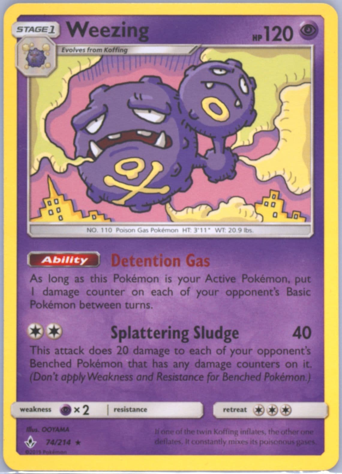 Weezing (74) 2019 Pokemon Sun & Moon Unbroken Bonds