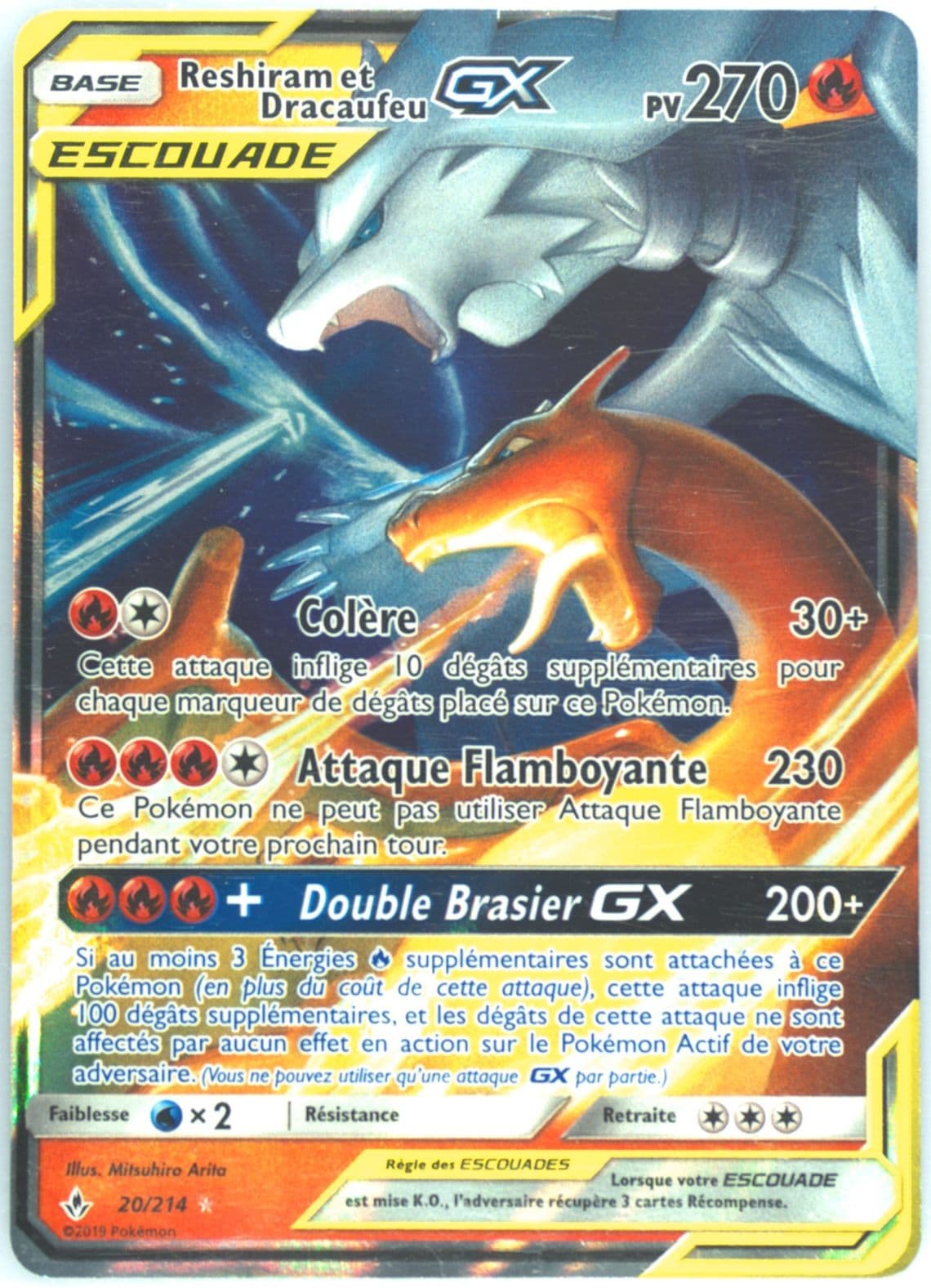 Reshiram ET Dracaufeu GX French (20) 2019 Pokemon Sun & Moon Unbroken Bonds