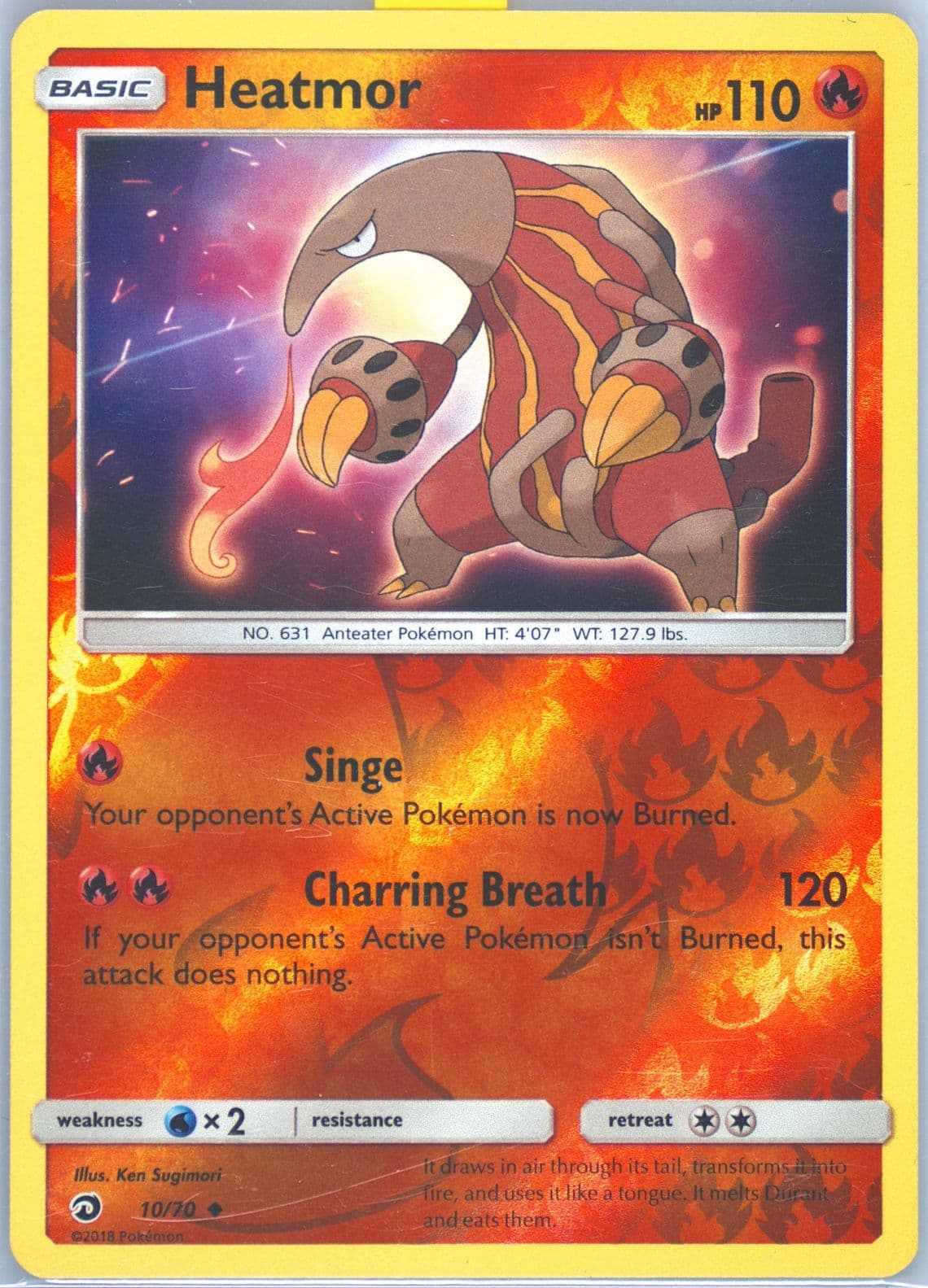 Heatmor-Reverse Foil (10) 2018 Pokemon Sun & Moon Dragon Majesty