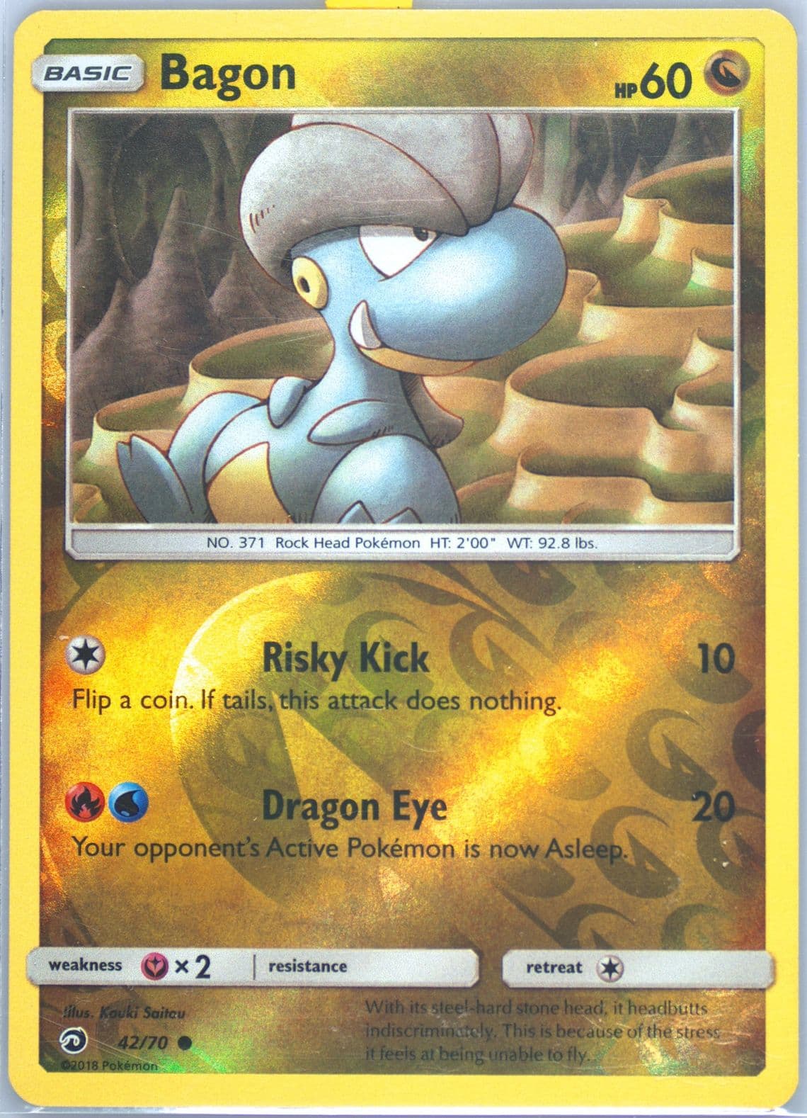 Bagon-Reverse Foil (42) 2018 Pokemon Sun & Moon Dragon Majesty