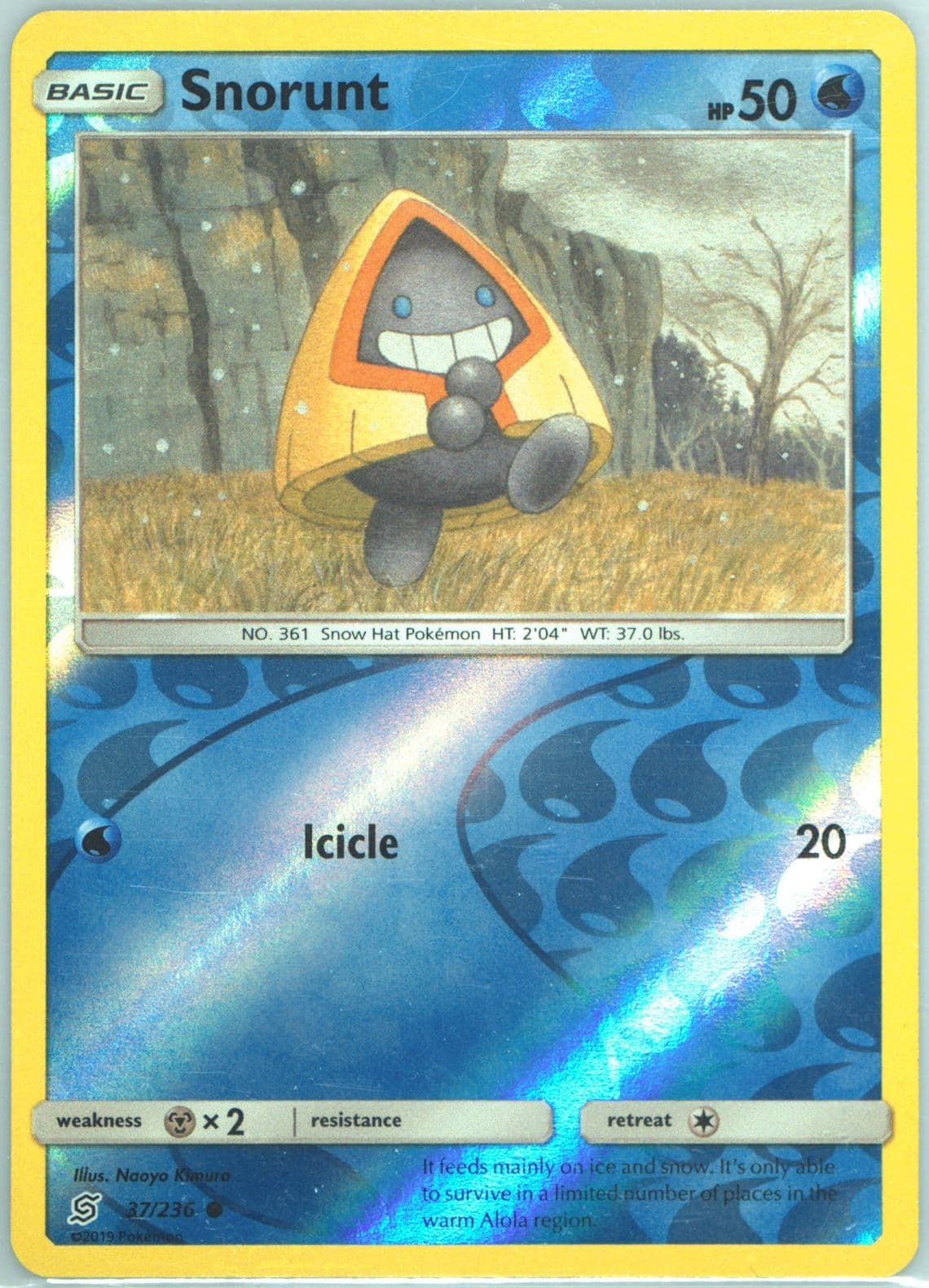 Snorunt-Reverse Foil (37) 2019 Pokemon Sun & Moon Unified Minds