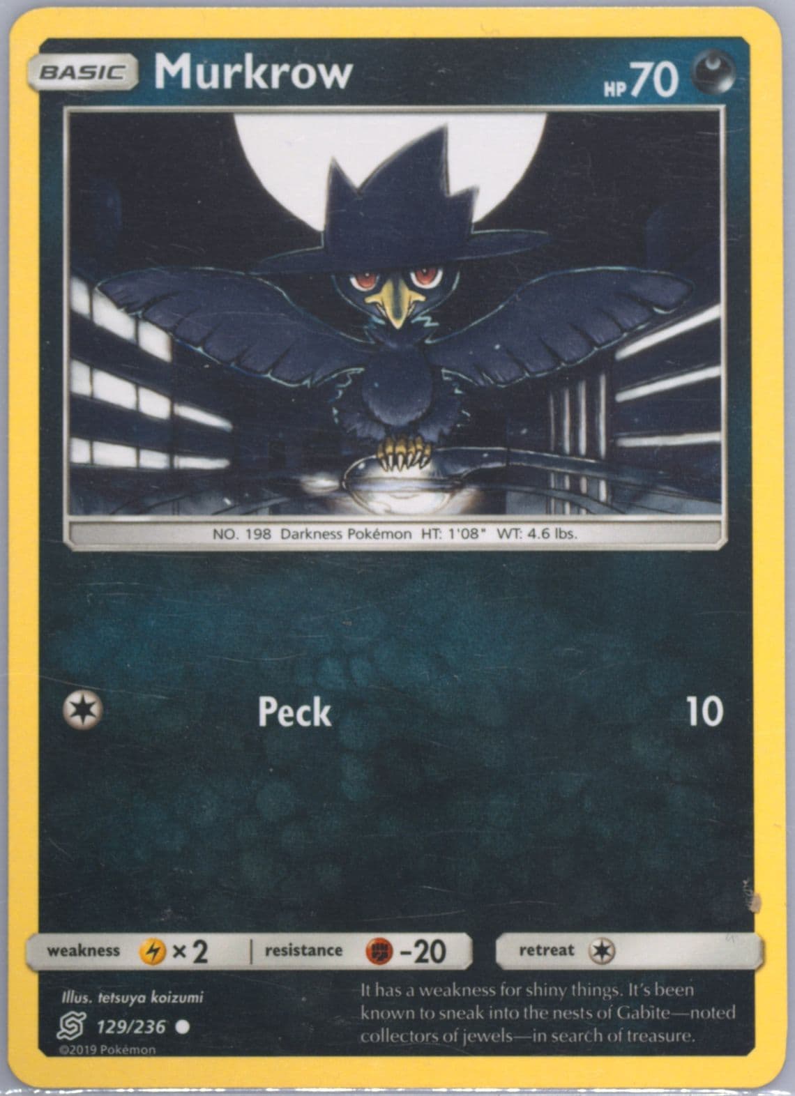 Murkrow (129) 2019 Pokemon Sun & Moon Unified Minds