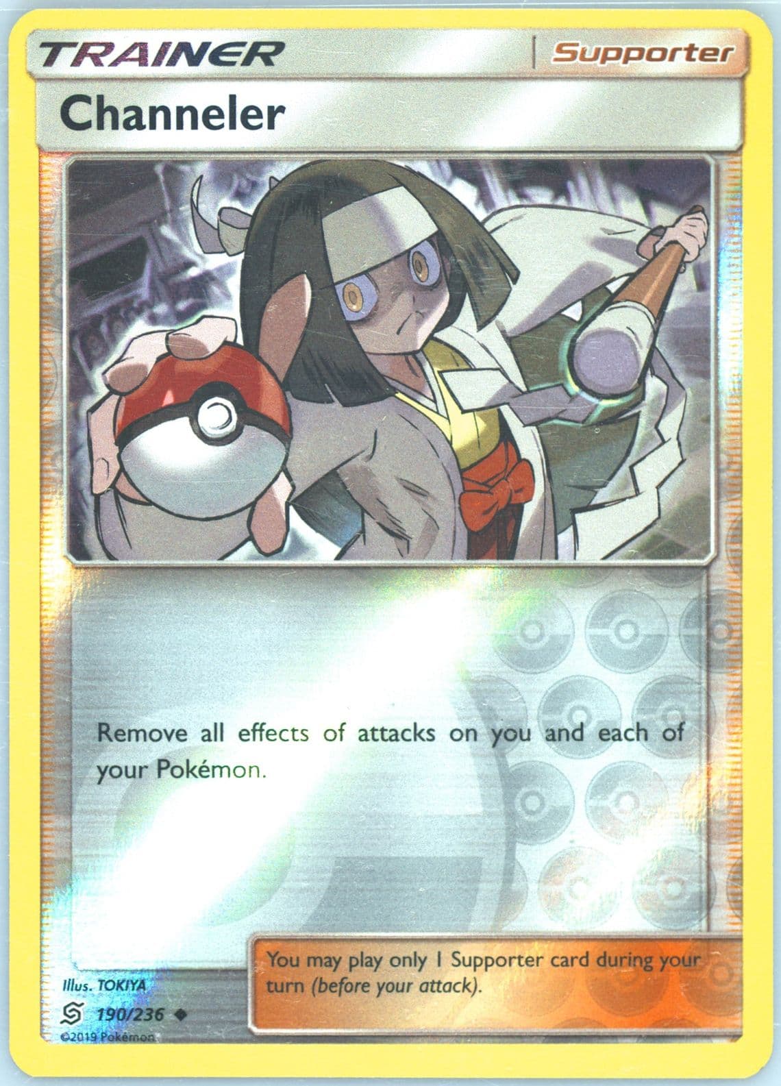 Channeler-Reverse Foil (190) 2019 Pokemon Sun & Moon Unified Minds