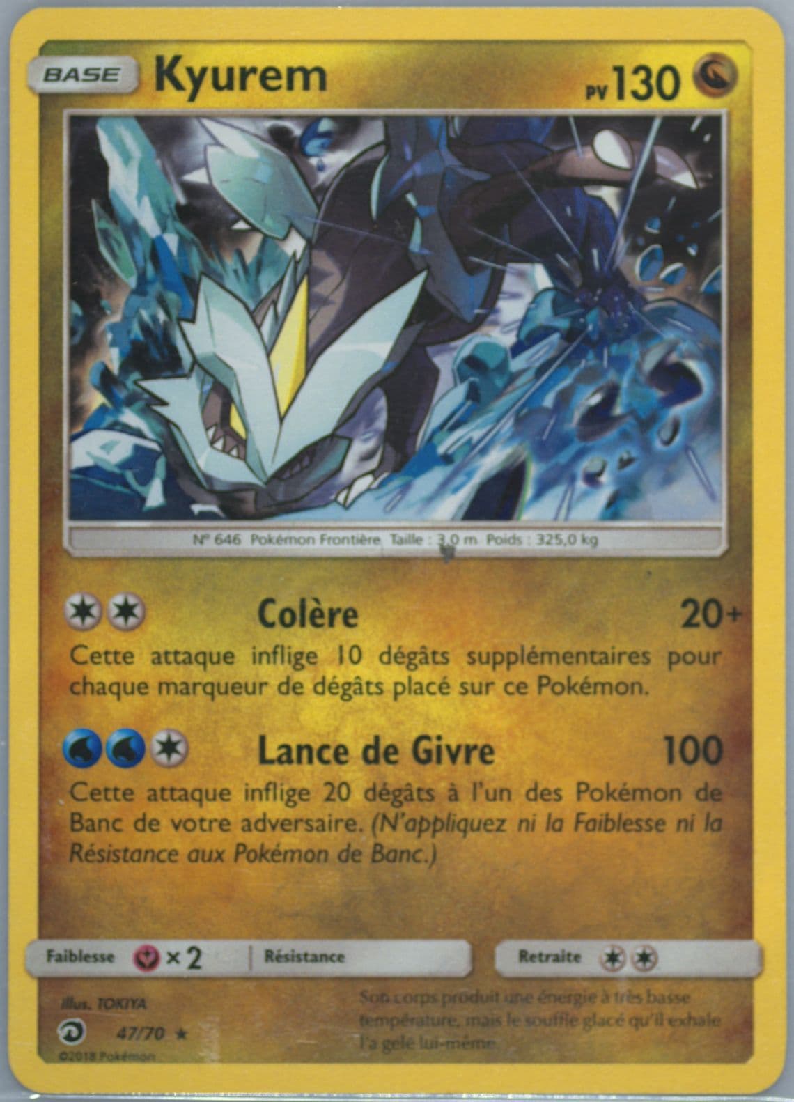 Kyurem-Holo French (47) 2018 Pokemon Sun & Moon Dragon Majesty
