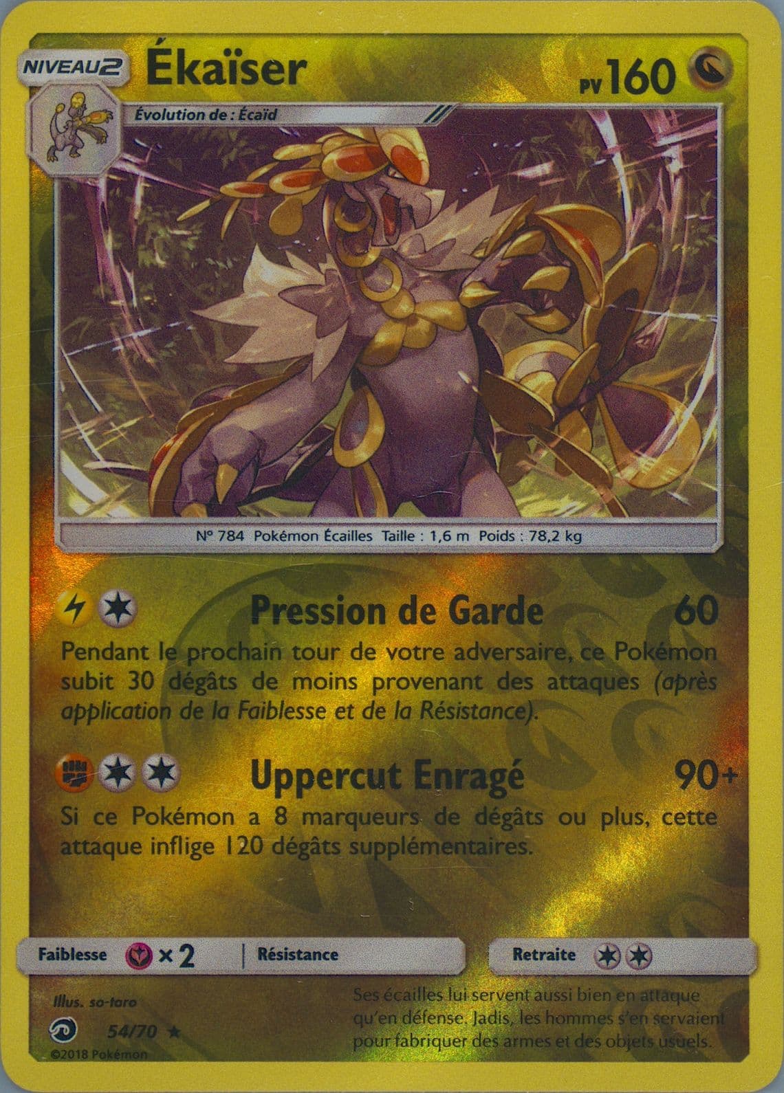 Ekaiser-Reverse Foil French (54) 2018 Pokemon Sun & Moon Dragon Majesty
