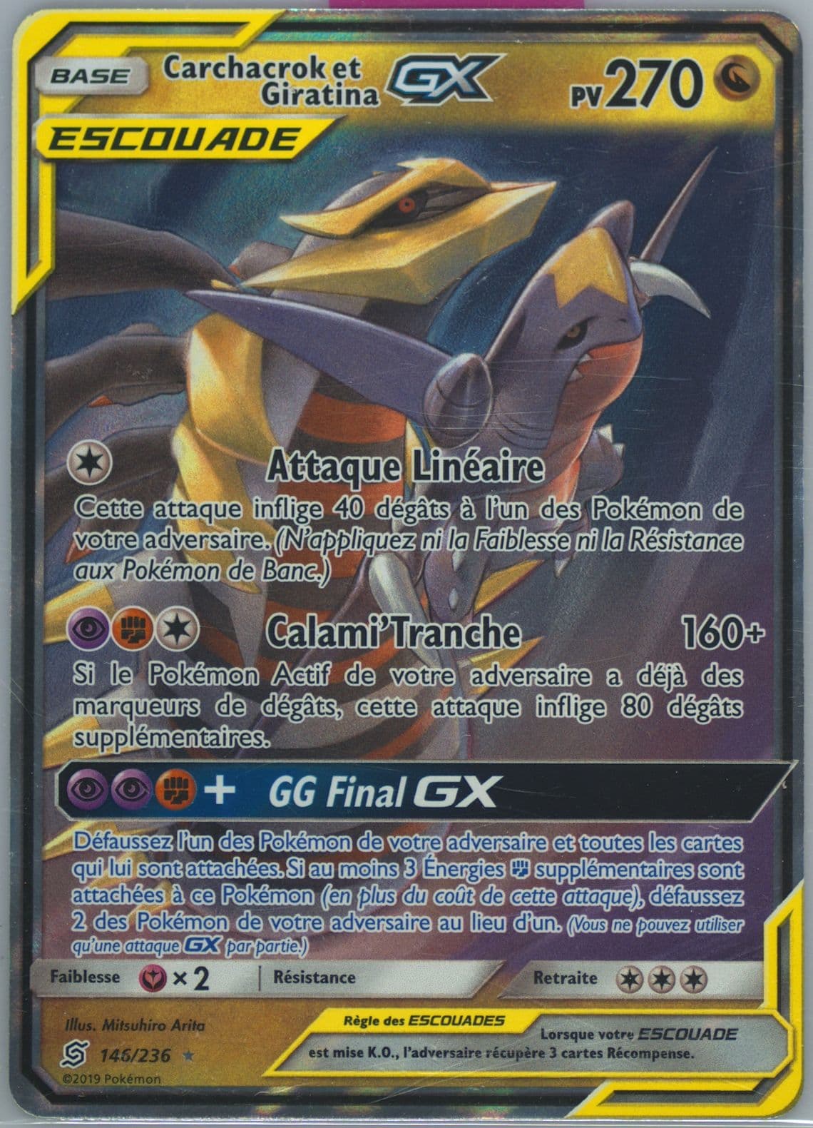 Carchacrok ET Giratina GX French (146) 2019 Pokemon Sun & Moon Unified Minds